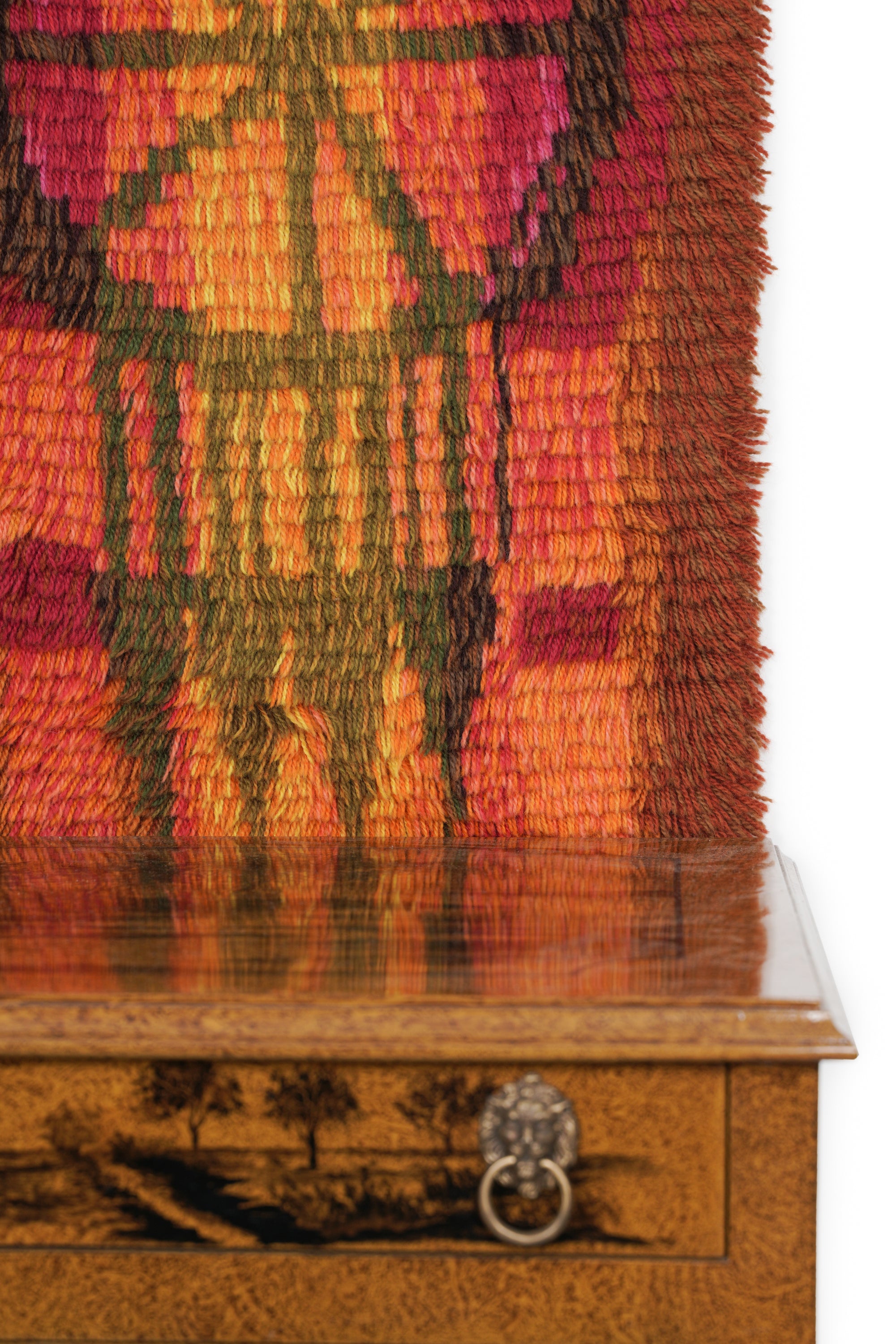 Vintage Scandinavian Rya Rug 4' x 1'7"