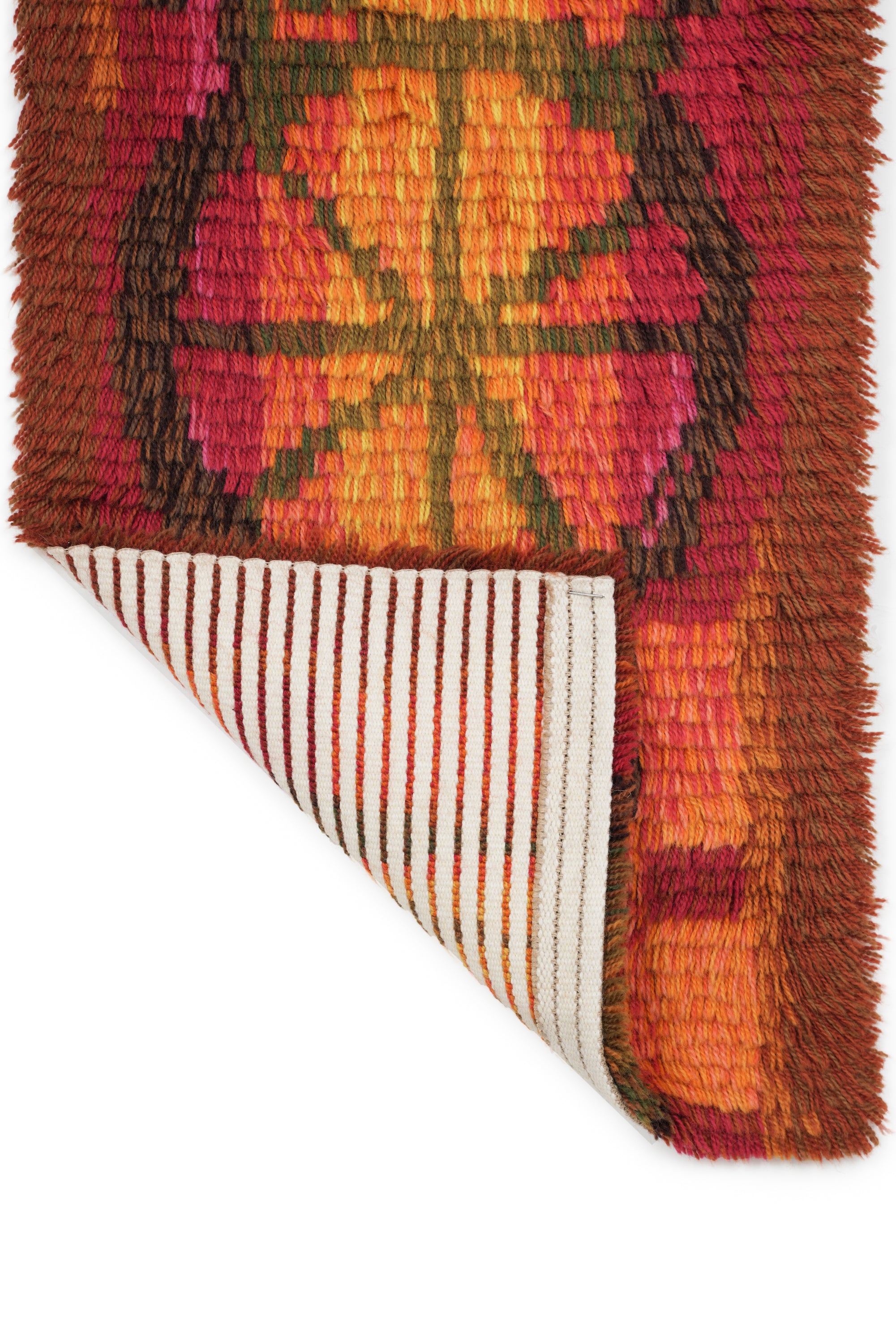 Vintage Scandinavian Rya Rug 4' x 1'7"