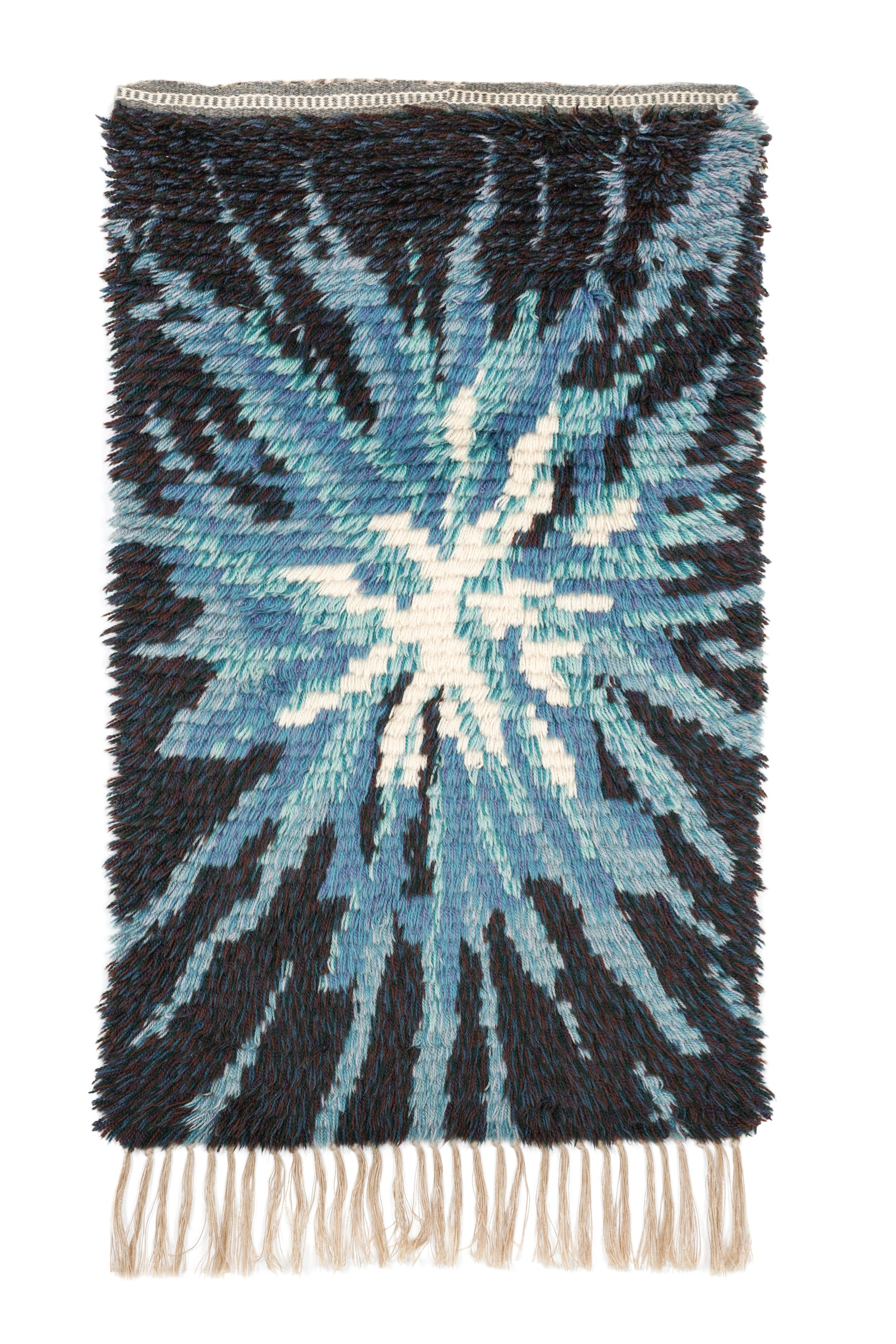 Vintage Scandinavian Rya Rug 3'2" x 1'10"