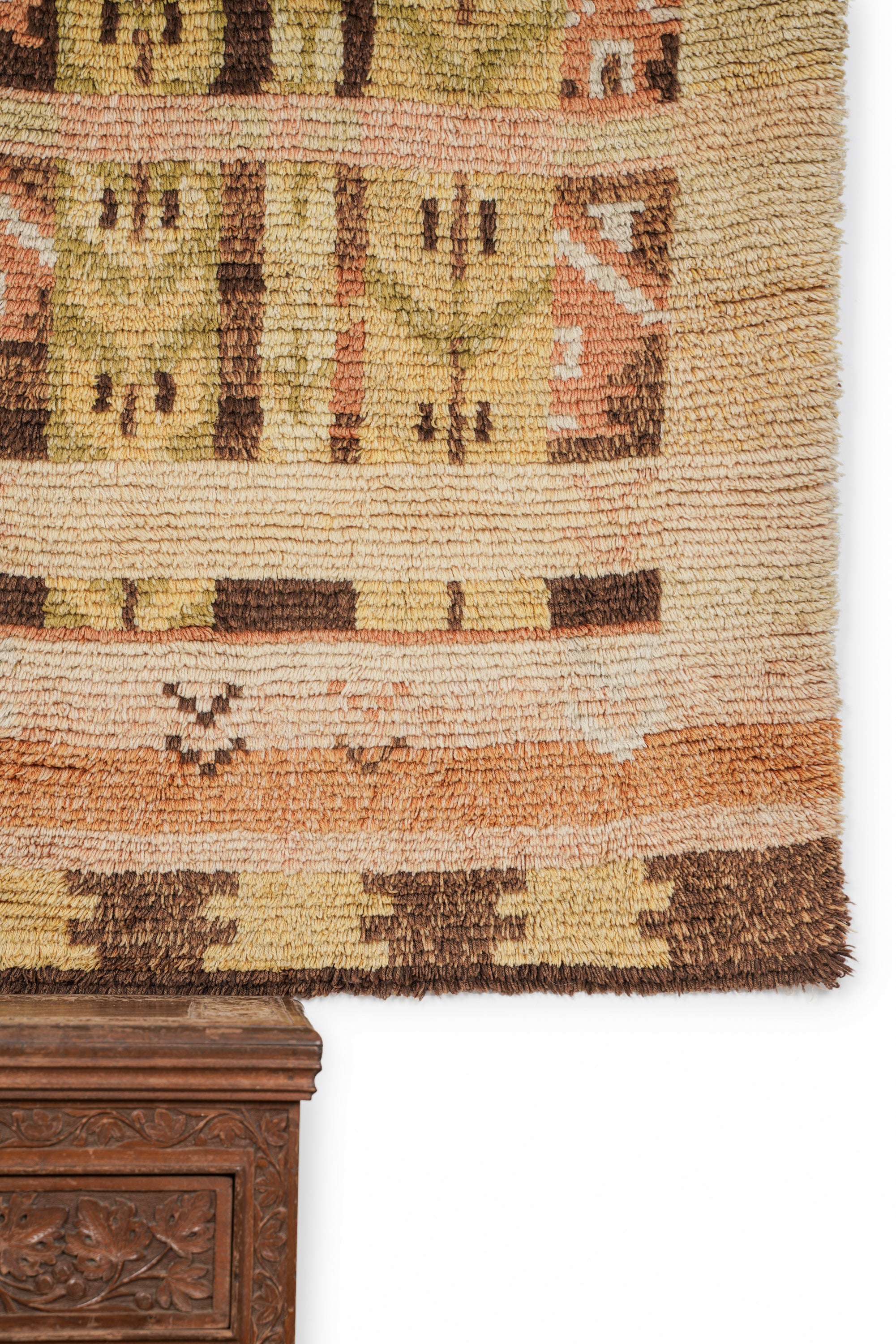 Vintage Scandinavian Rya Rug 3'6" x 3'