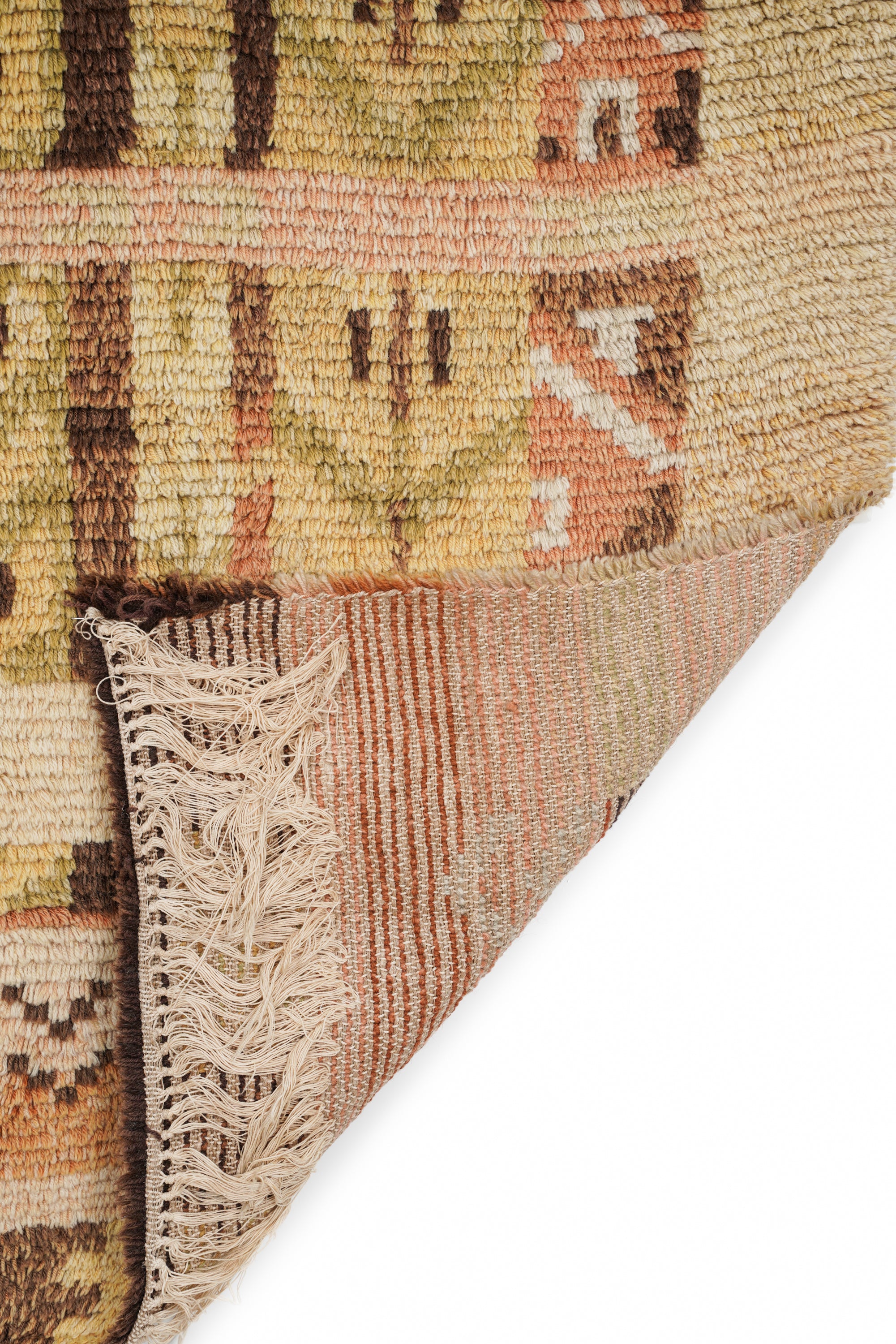 Vintage Scandinavian Rya Rug 3'6" x 3'