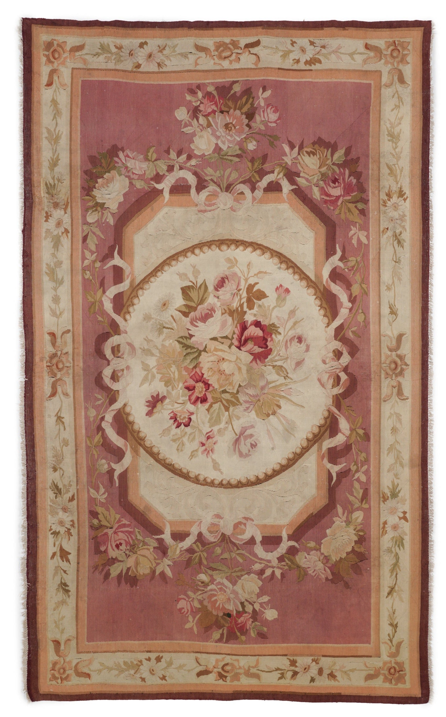 Antique French Aubusson Tapestry 7'7" x 4'6"