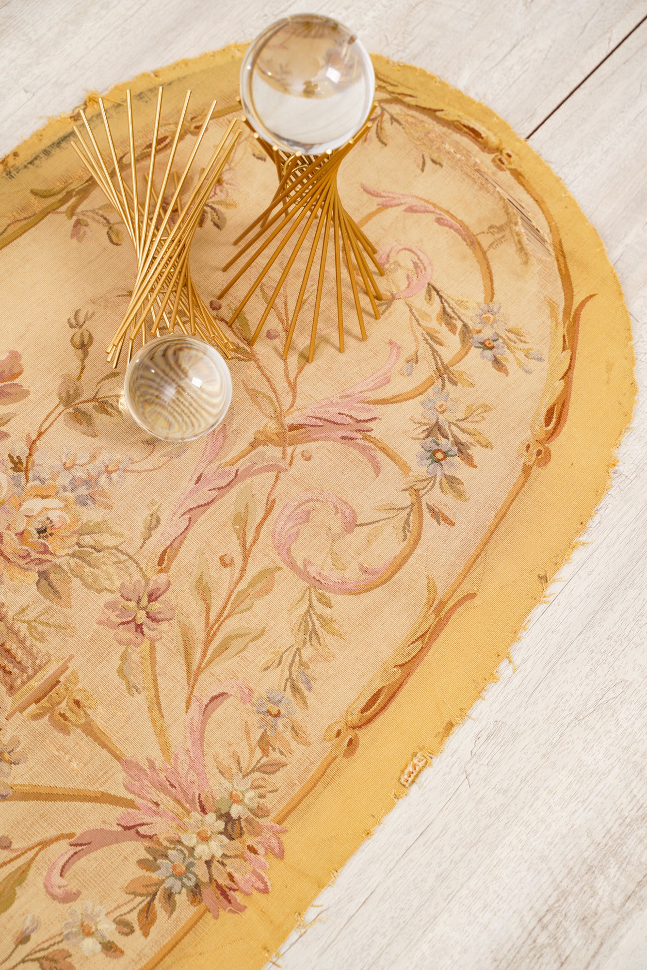 Antique French Aubusson Tapestry 4' x 2'