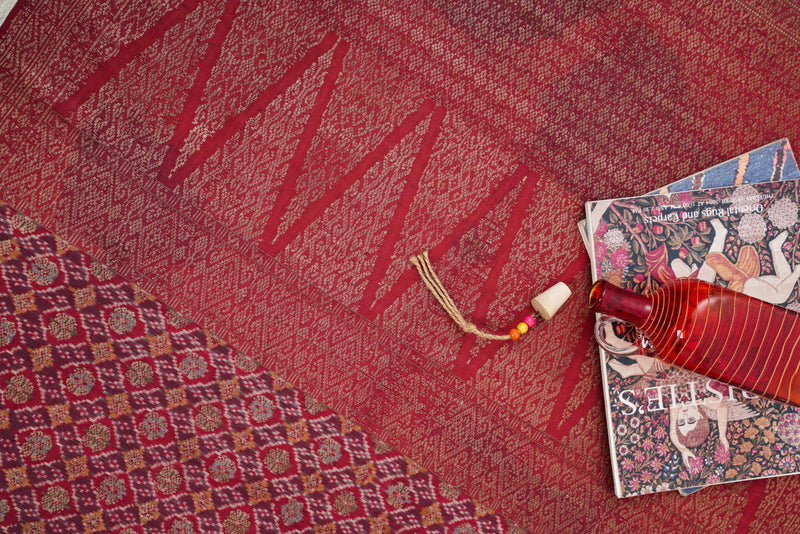 Antique South Sumatra Silk textile 8'10" x 2'10"