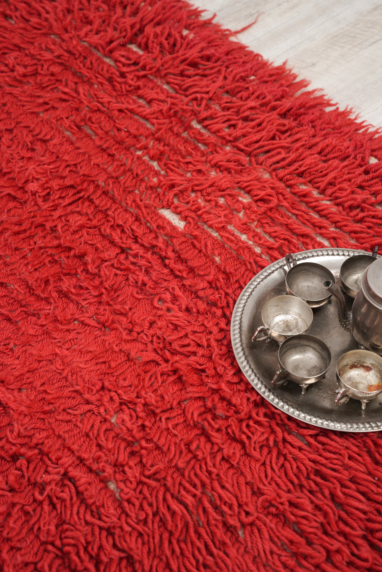 Vintage Scandinavian Rya Rug 5'10" x 3'6"