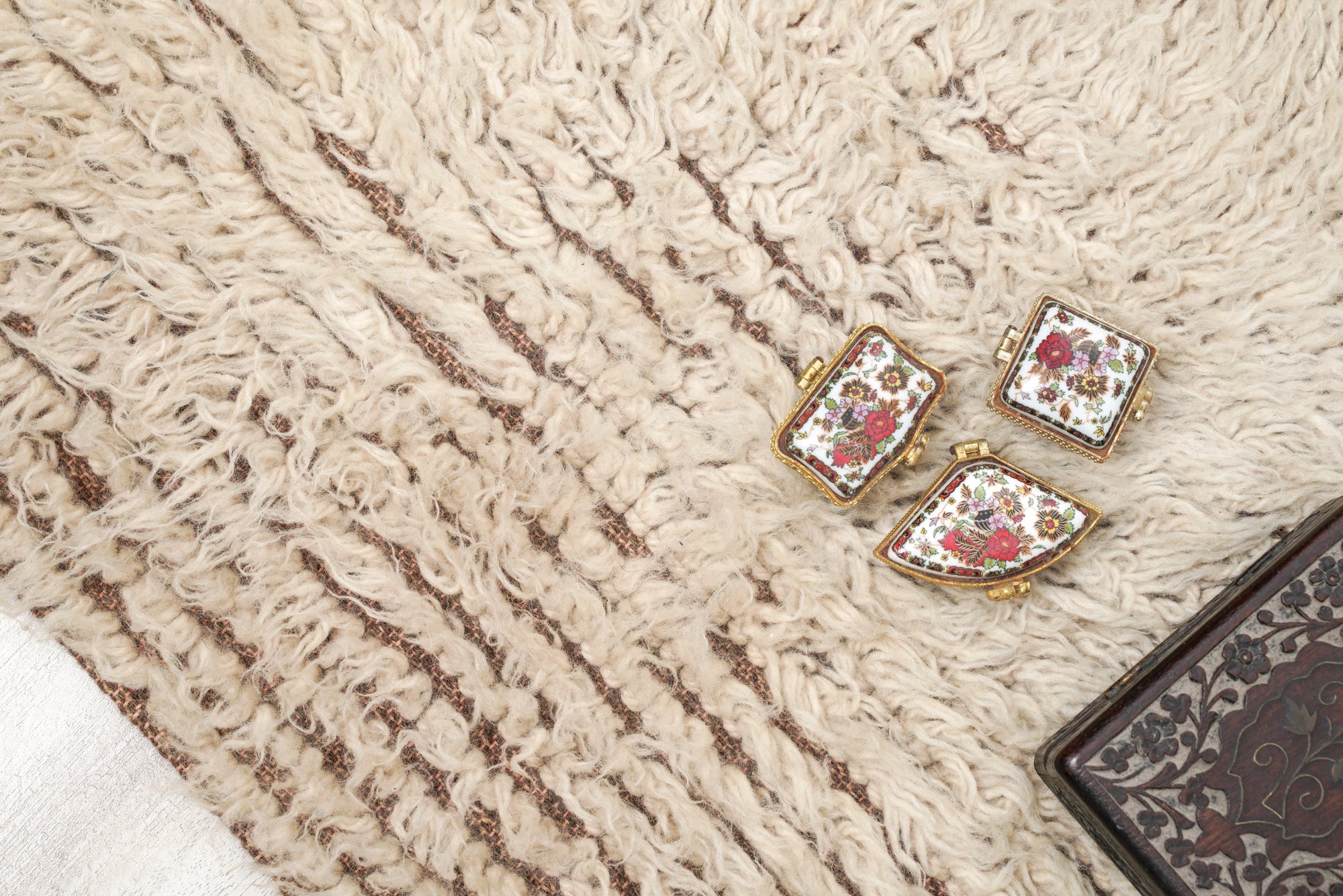 Vintage Scandinavian Rya Rug 4'9" x 2'5"