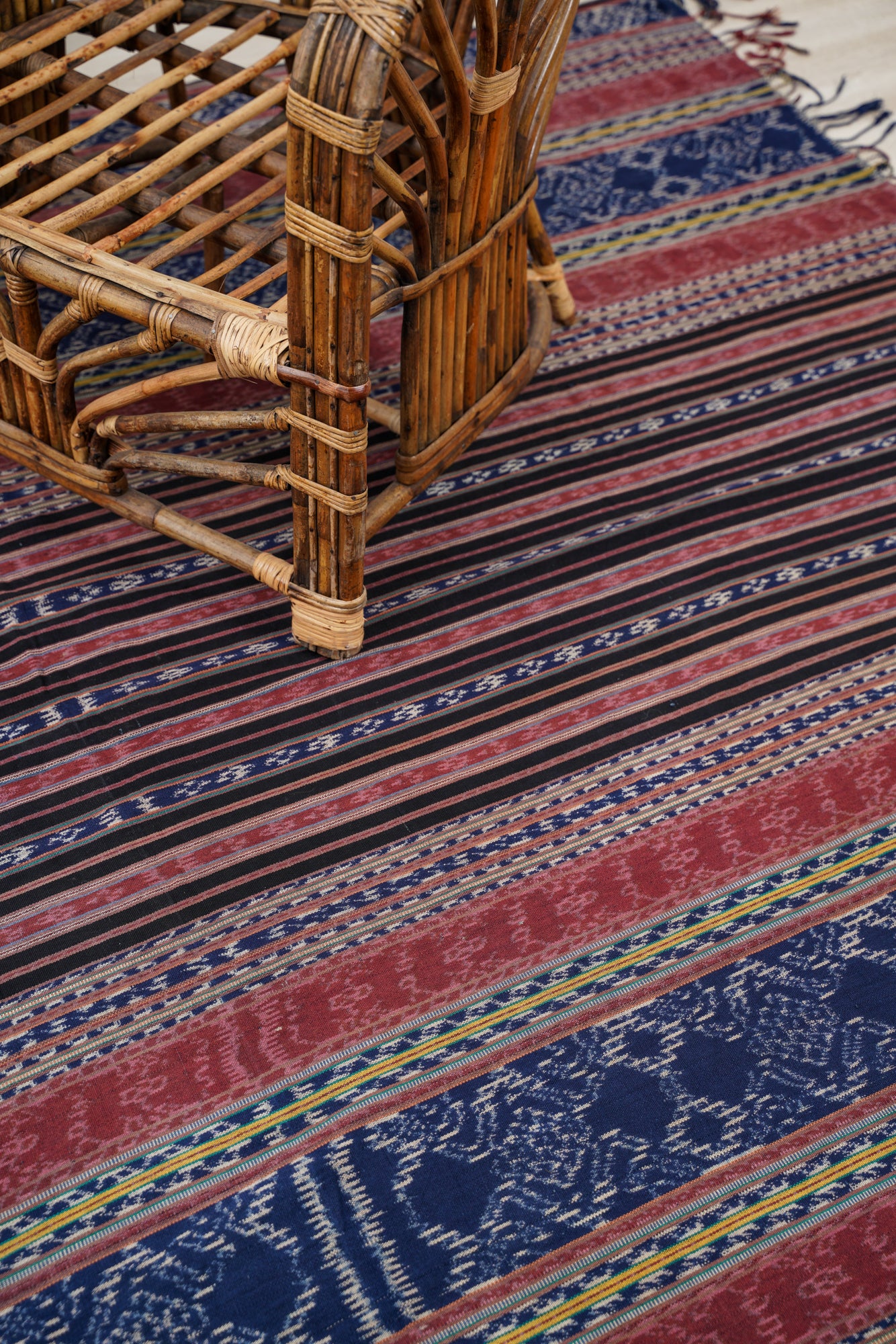 Vintage Indonesian Ikat Textile 7'6" x 6'1"