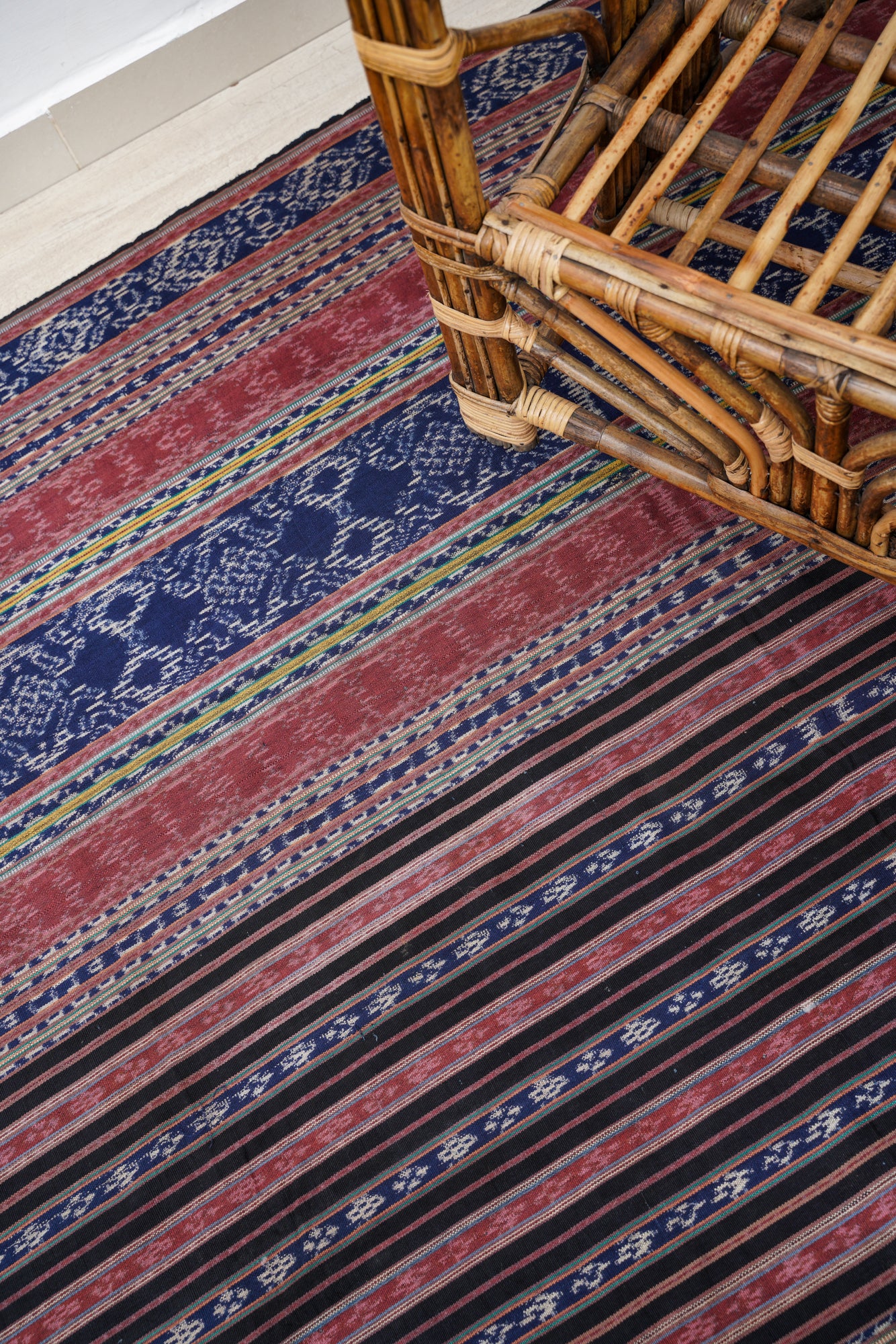 Vintage Indonesian Ikat Textile 7'6" x 6'1"