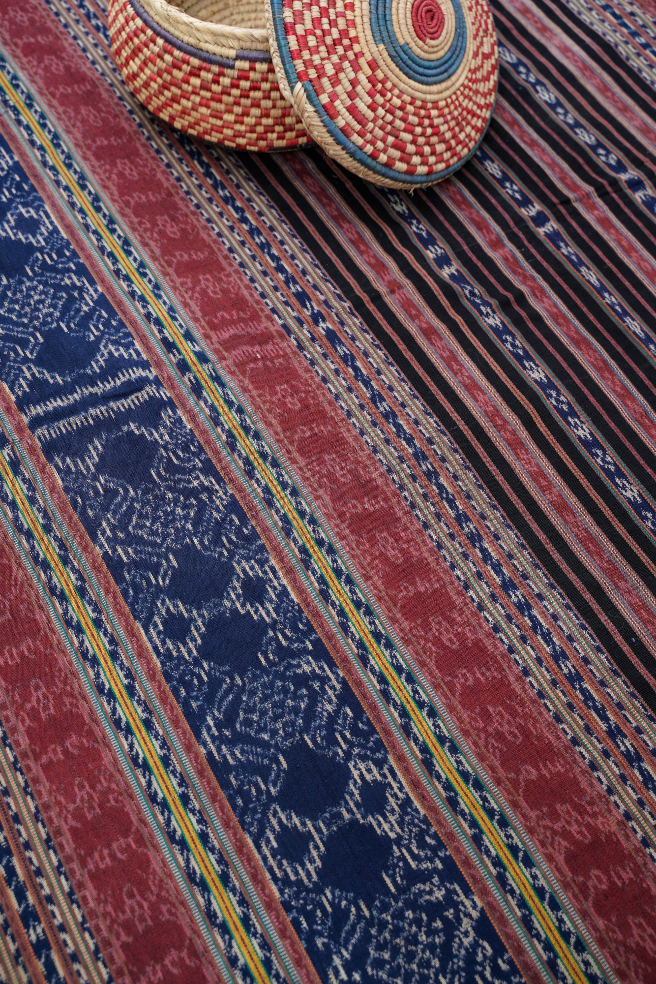 Vintage Indonesian Ikat Textile 7'6" x 6'1"