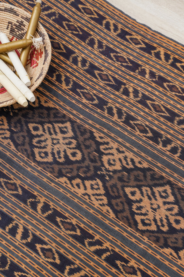 Vintage Indonesian Ikat Textile 6'8" x 5'6"