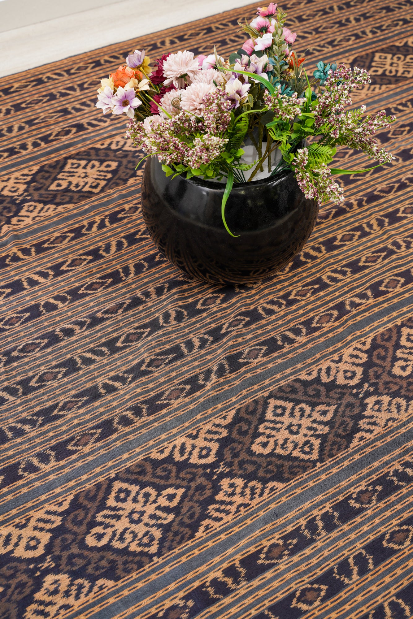 Vintage Indonesian Ikat Textile 6'8" x 5'6"