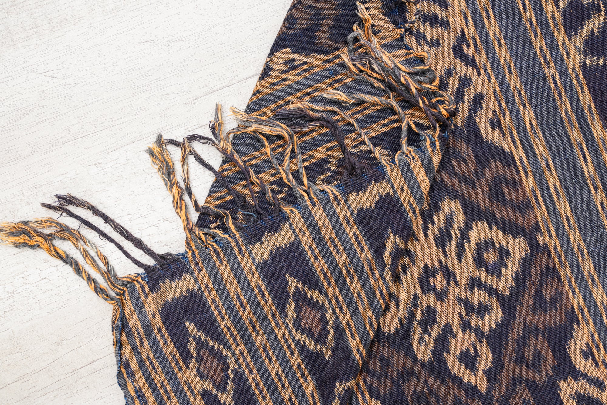 Vintage Indonesian Ikat Textile 6'8" x 5'6"