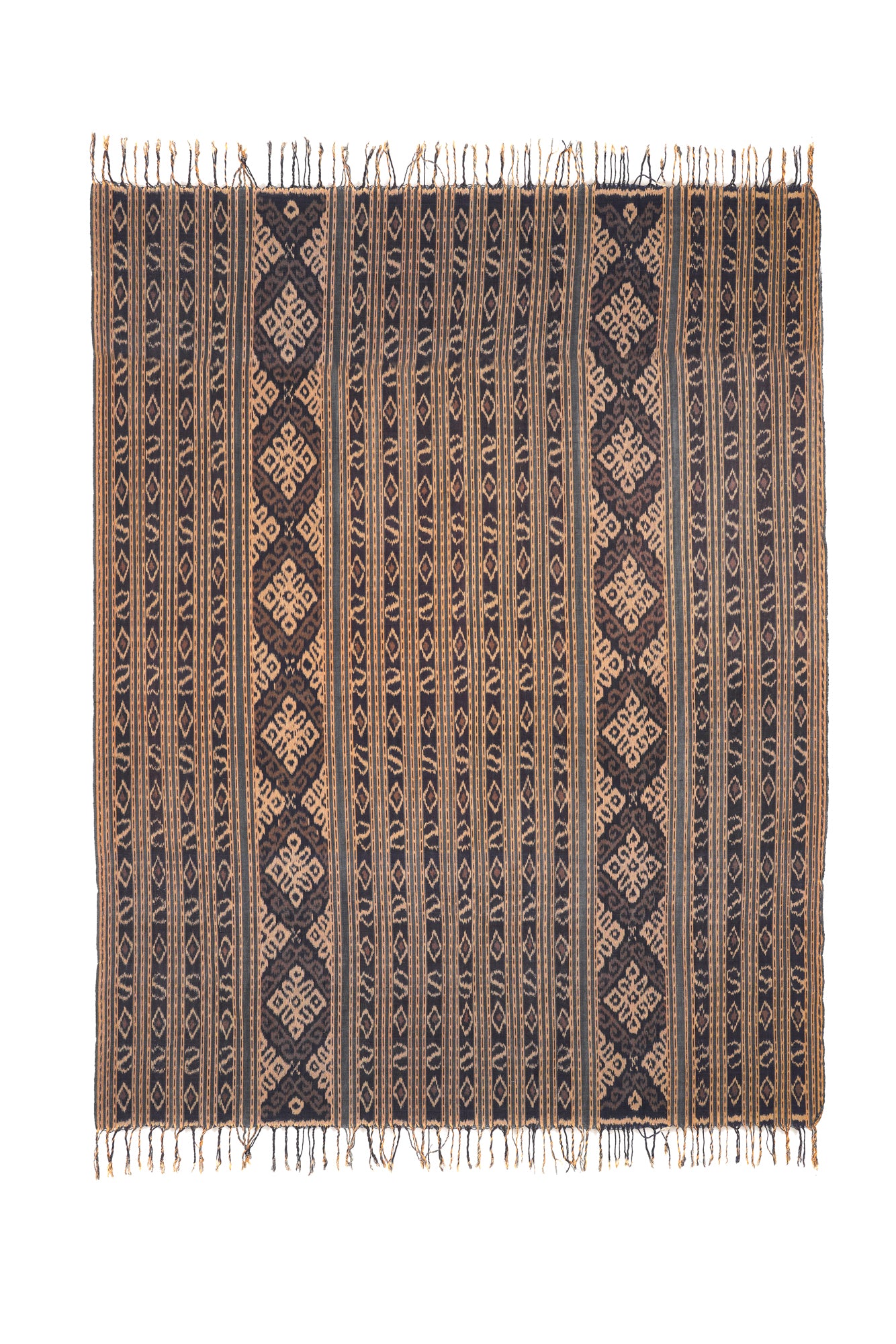 Vintage Indonesian Ikat Textile 6'8" x 5'6"