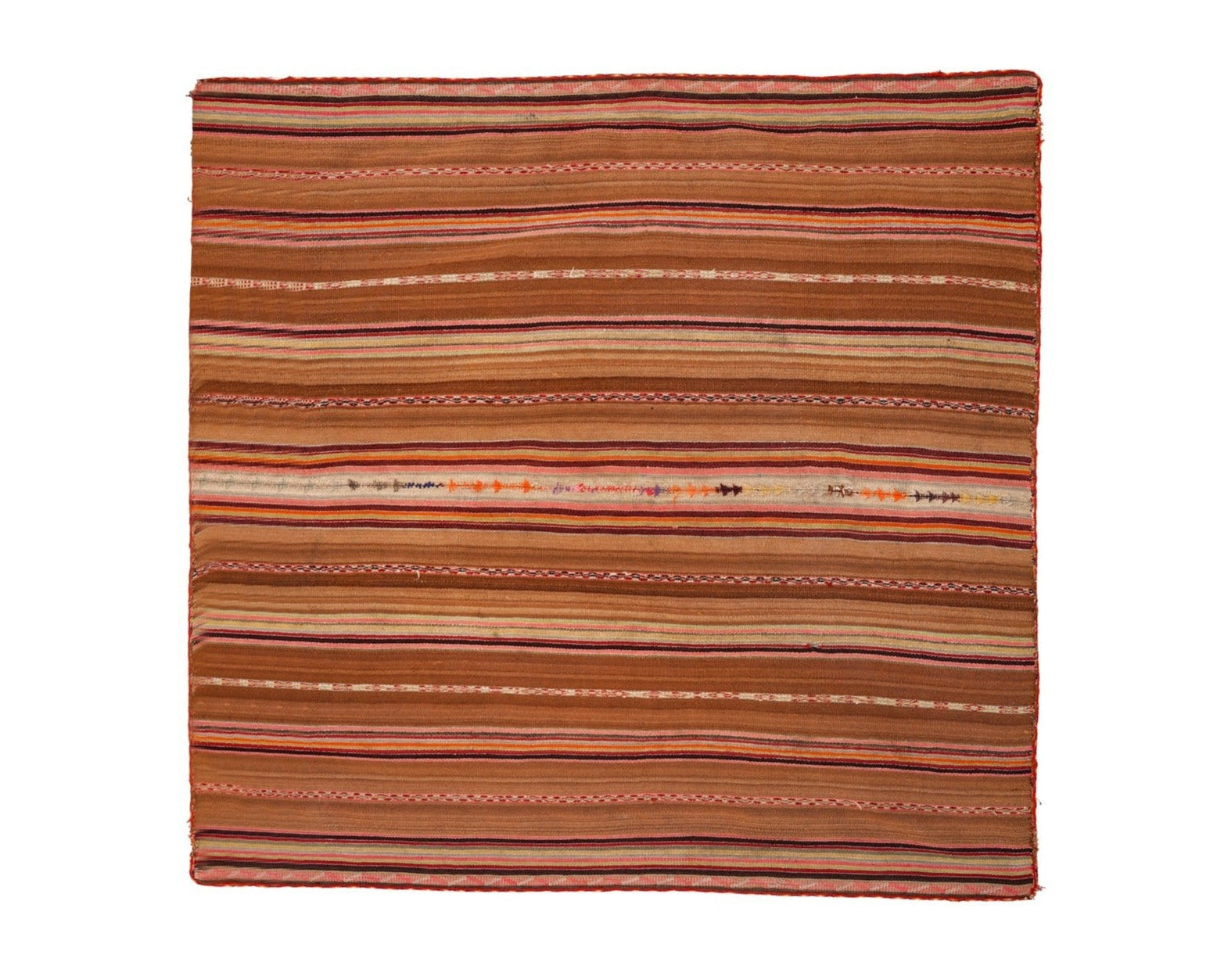 Vintage Bolivian Aguayo kilim 4'2" x 3'9"