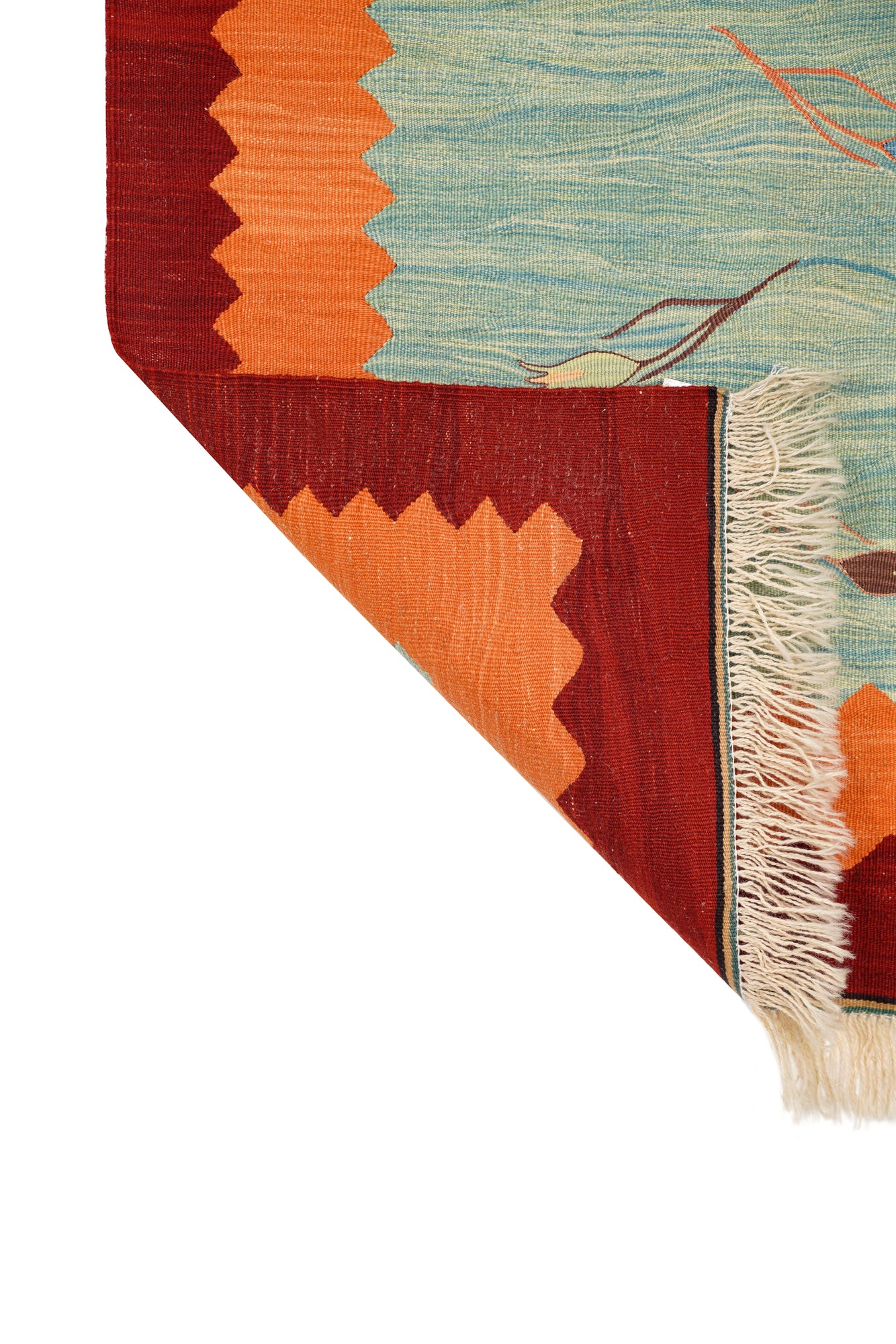 Vintage Turkish Tulip Kilim 4' x 2'9"