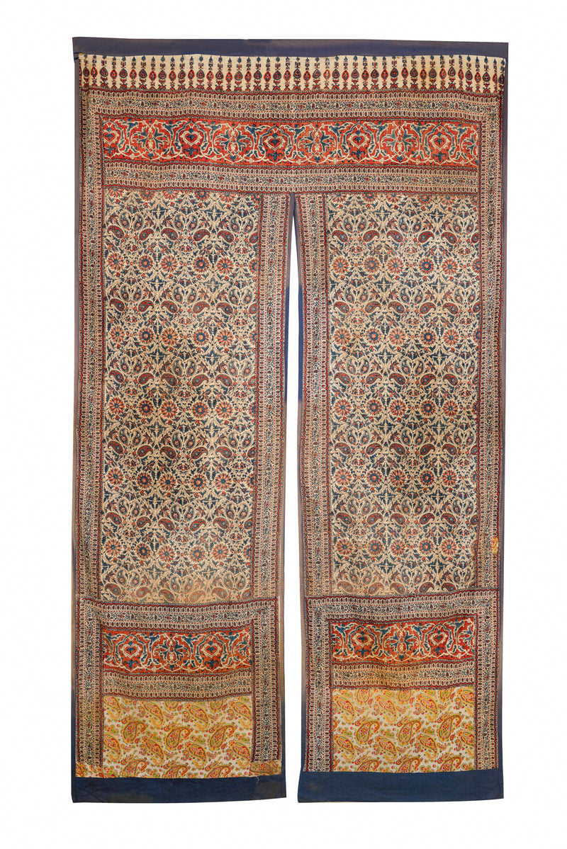 Antique Chintz Door Curtain Textile 8'8" x 4'1"