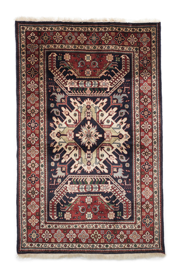 Vintage Turkoman Kazak Rug 6'3" x 4'