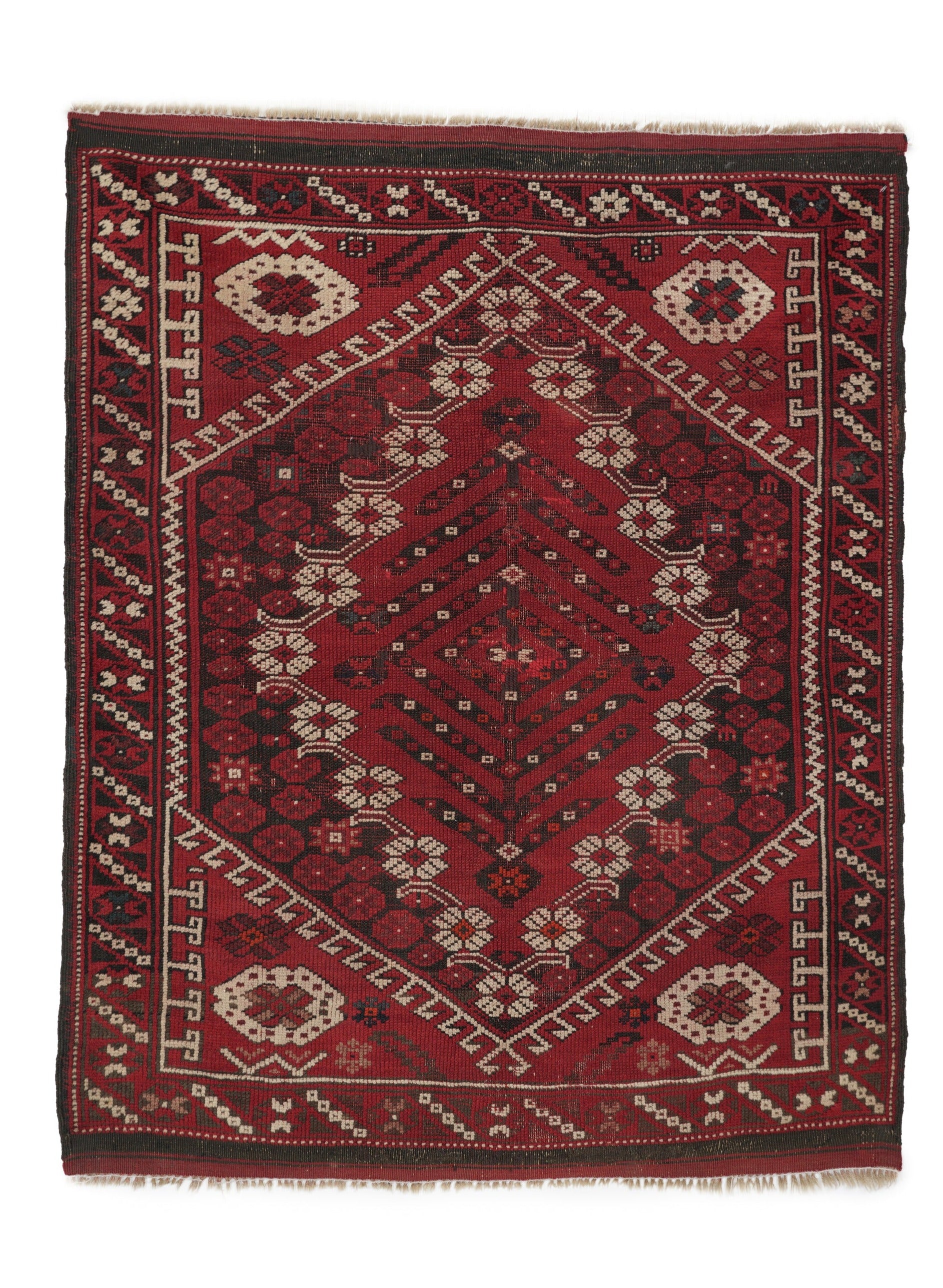 Antique Turkish Bergama Rug 4' x 3'2"