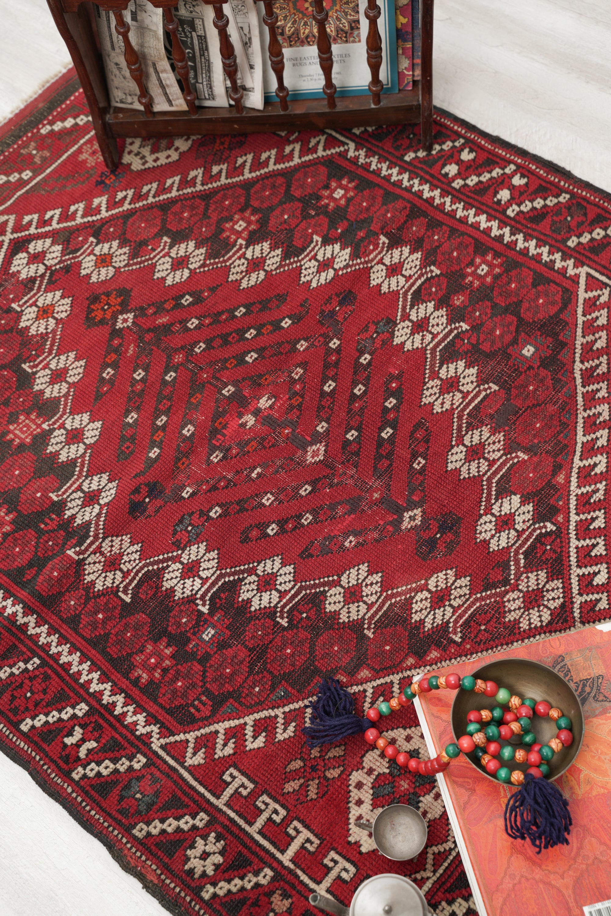 Antique Turkish Bergama Rug 4' x 3'2"