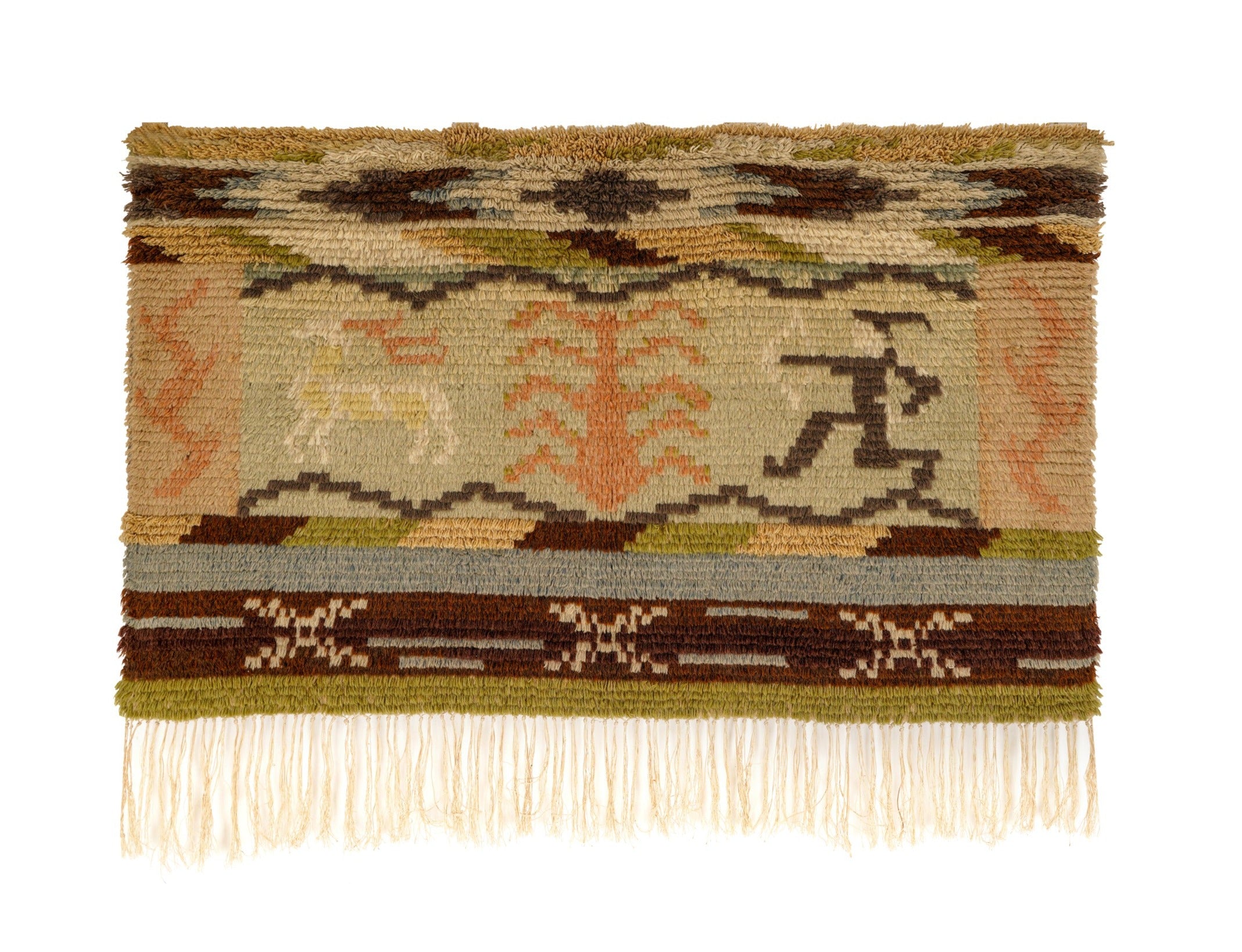 Vintage Scandinavian Rya Rug 3'6" x 2'2"