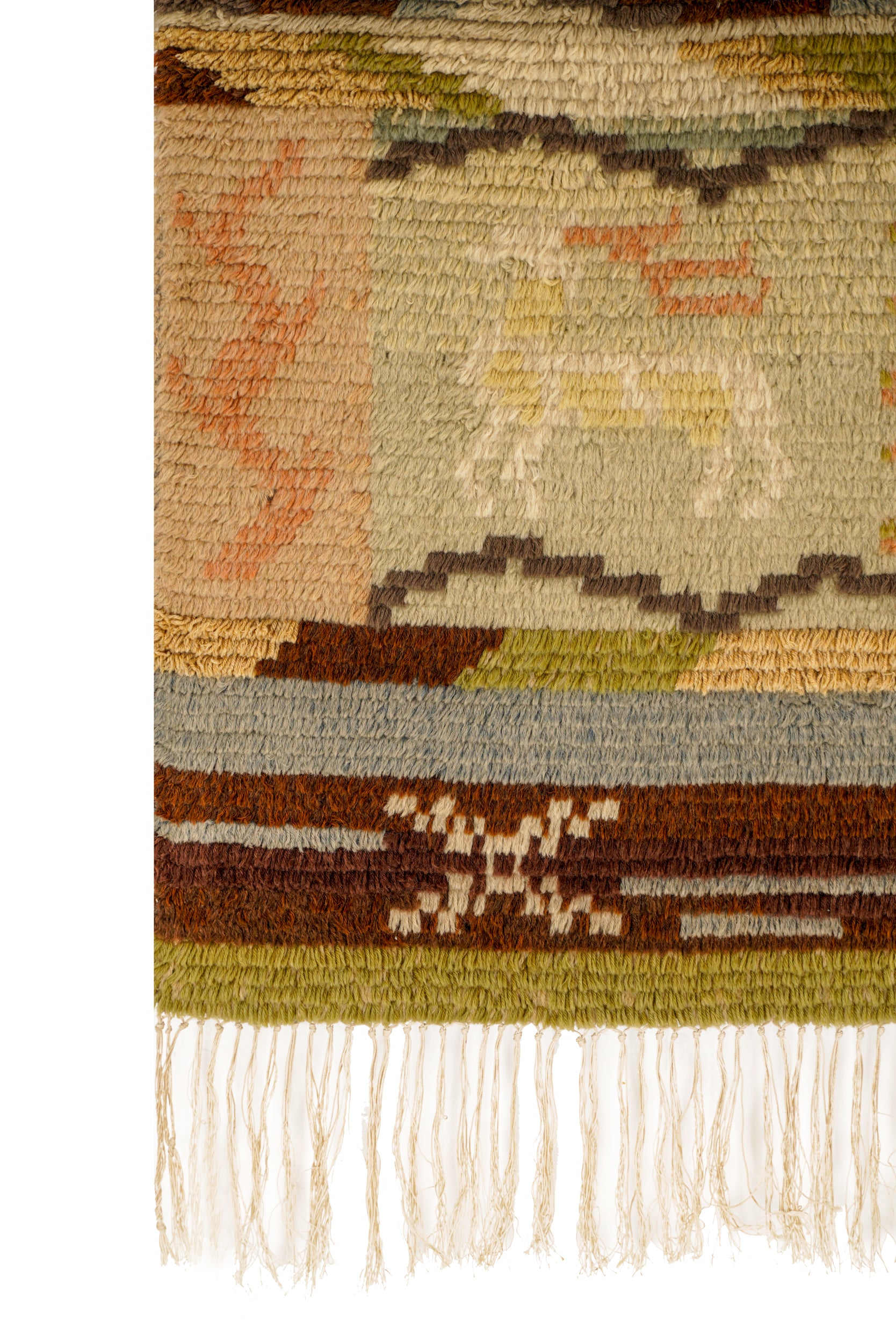 Vintage Scandinavian Rya Rug 3'6" x 2'2"
