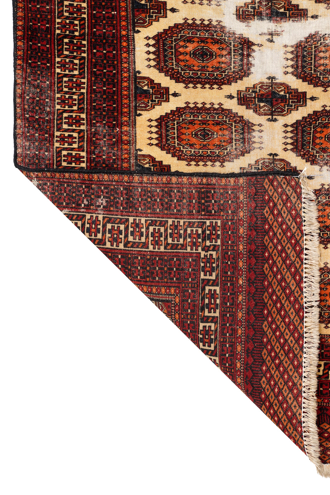 Vintage Turkoman Rug 4'5" x 2'5"