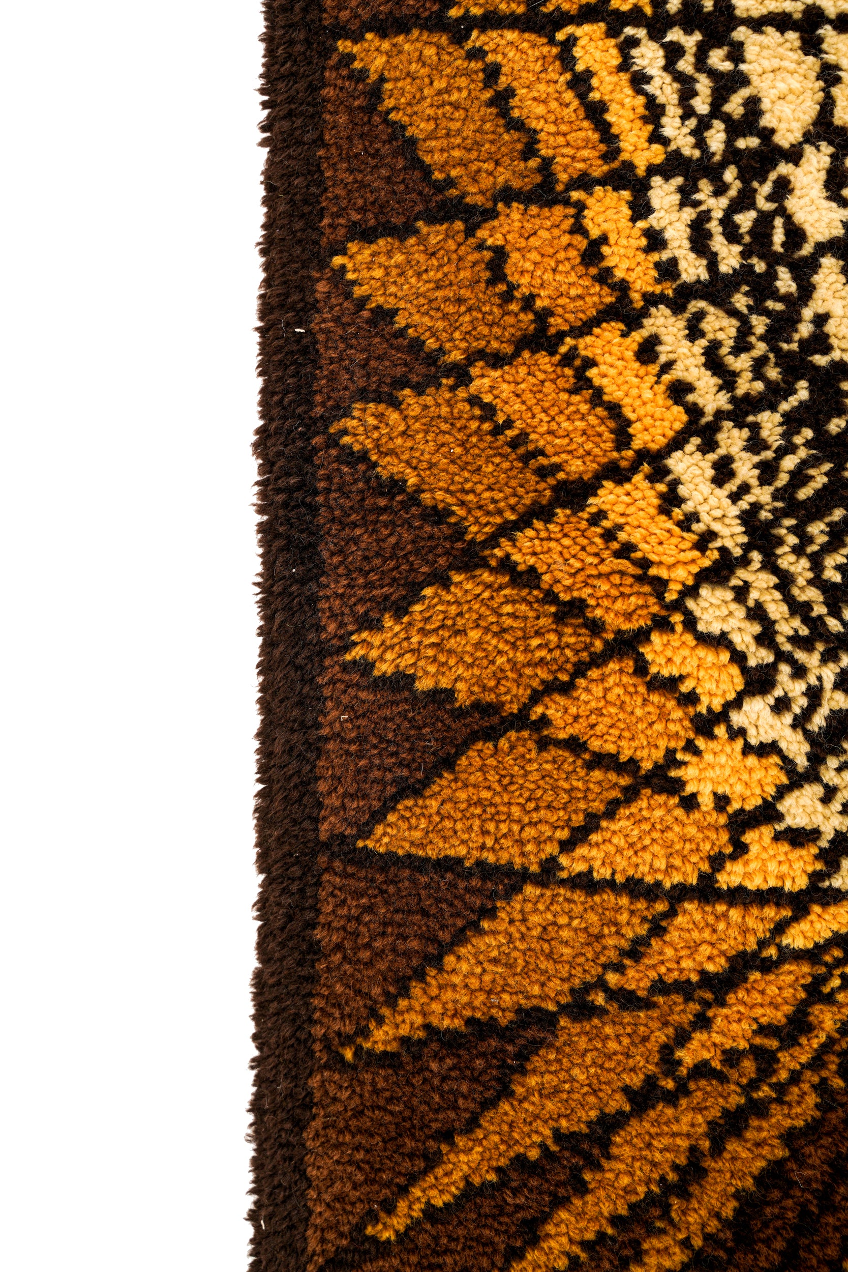 vintage scandinavian Rya rug 6' x 3'