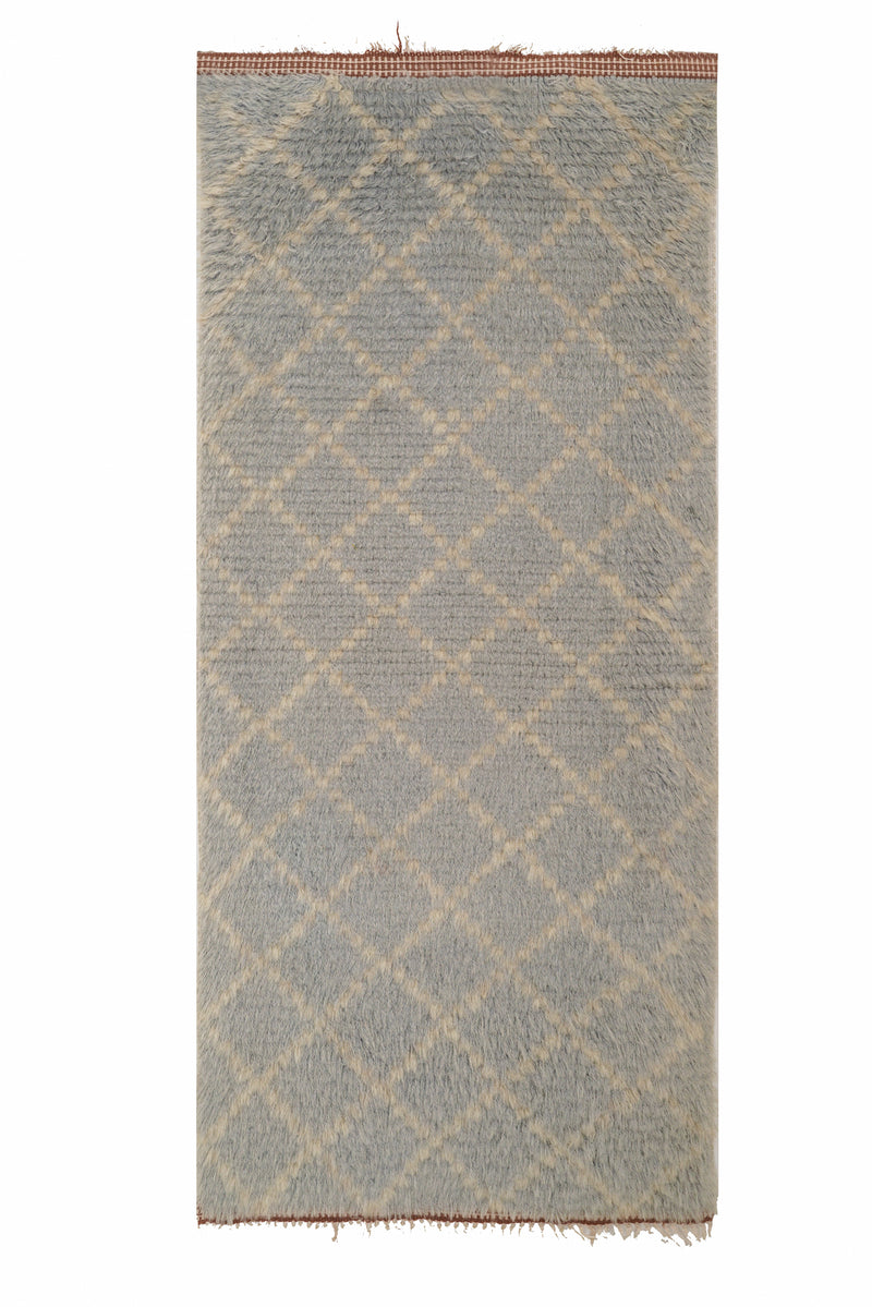 vintage scandinavian Rya rug 4'6" x 2'