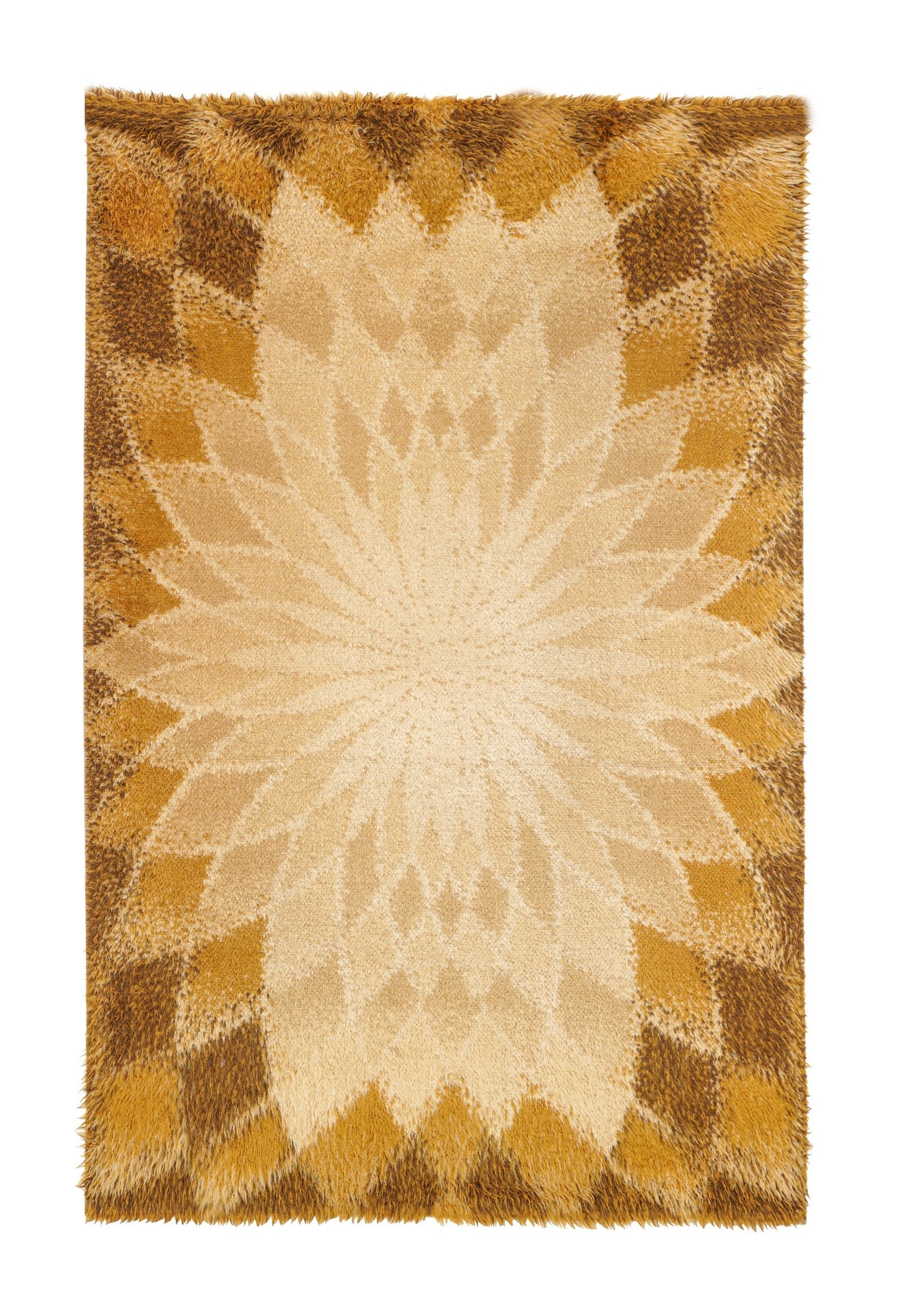 Vintage Scandinavian Rya Rug 5'10" x 4'