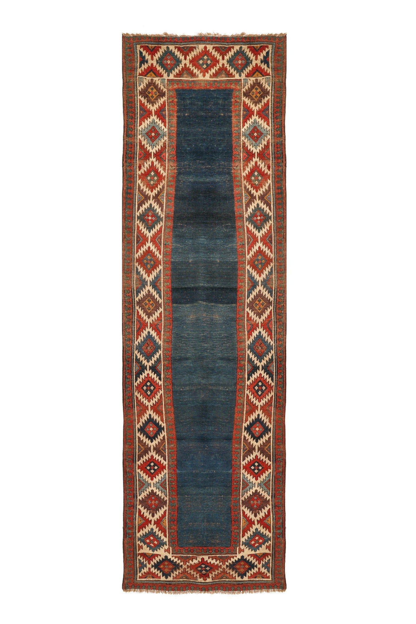 Antique Caucasian Talish Runner Rug 12'10" x 3'3"