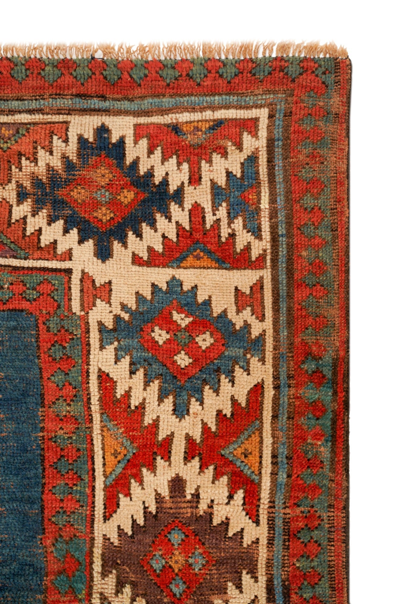 Antique Caucasian Talish Runner Rug 12'10" x 3'3"