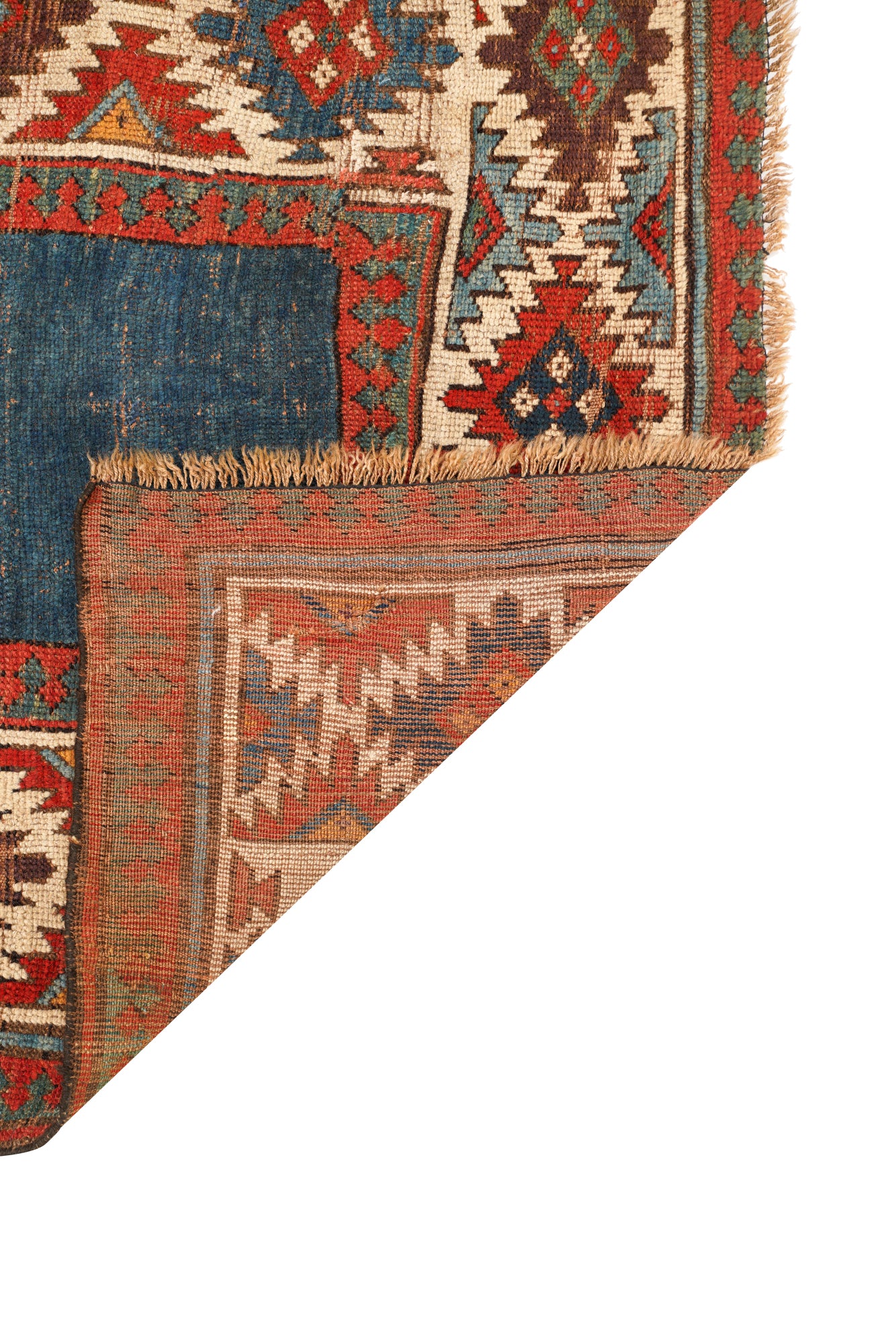 Antique Caucasian Talish Runner Rug 12'10" x 3'3"