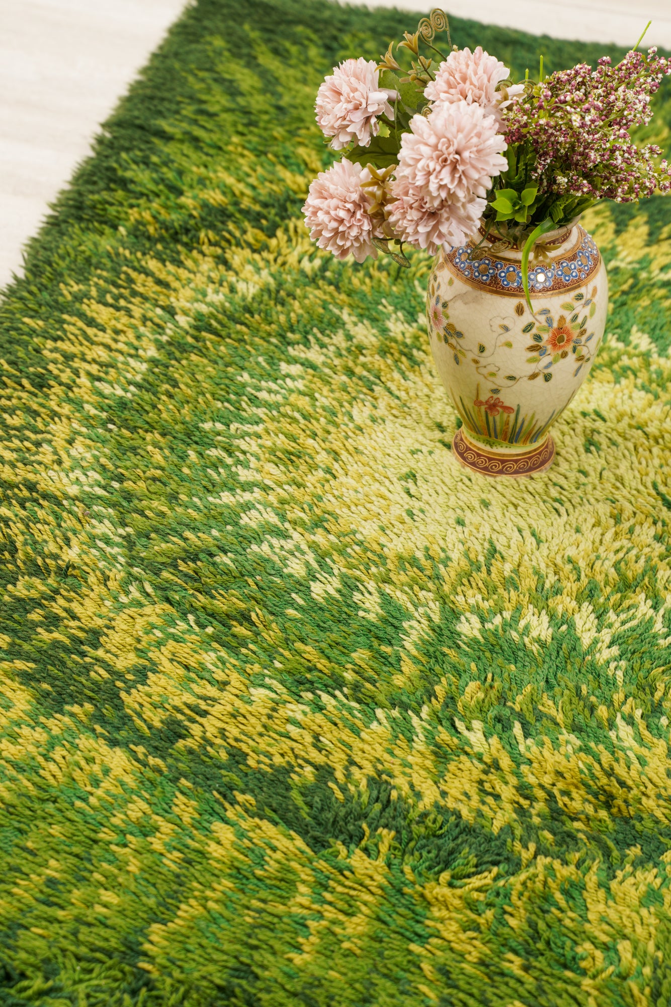 Vintage Scandinavian Rya Rug 4'8" x 3'