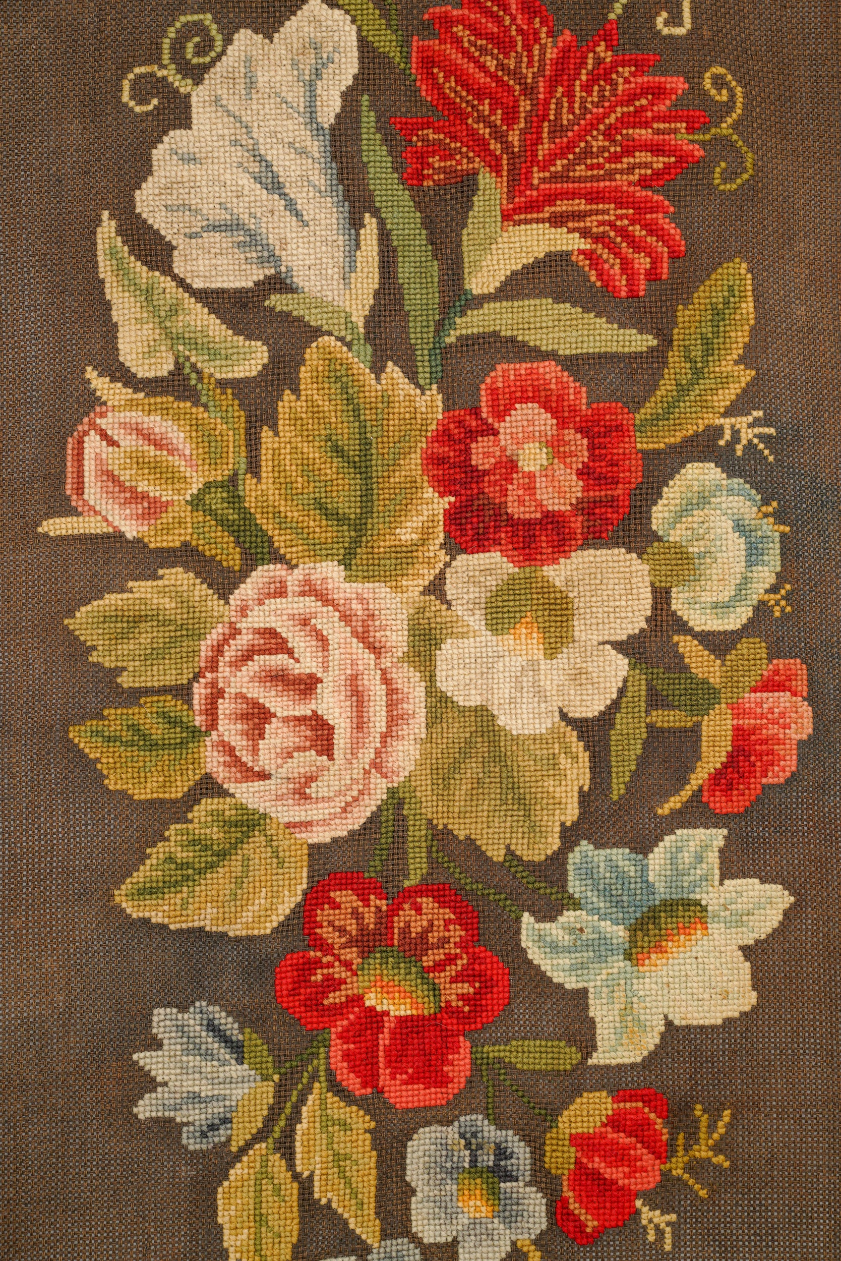 Antique English Needle Point Tapestry 5'7" x 3'