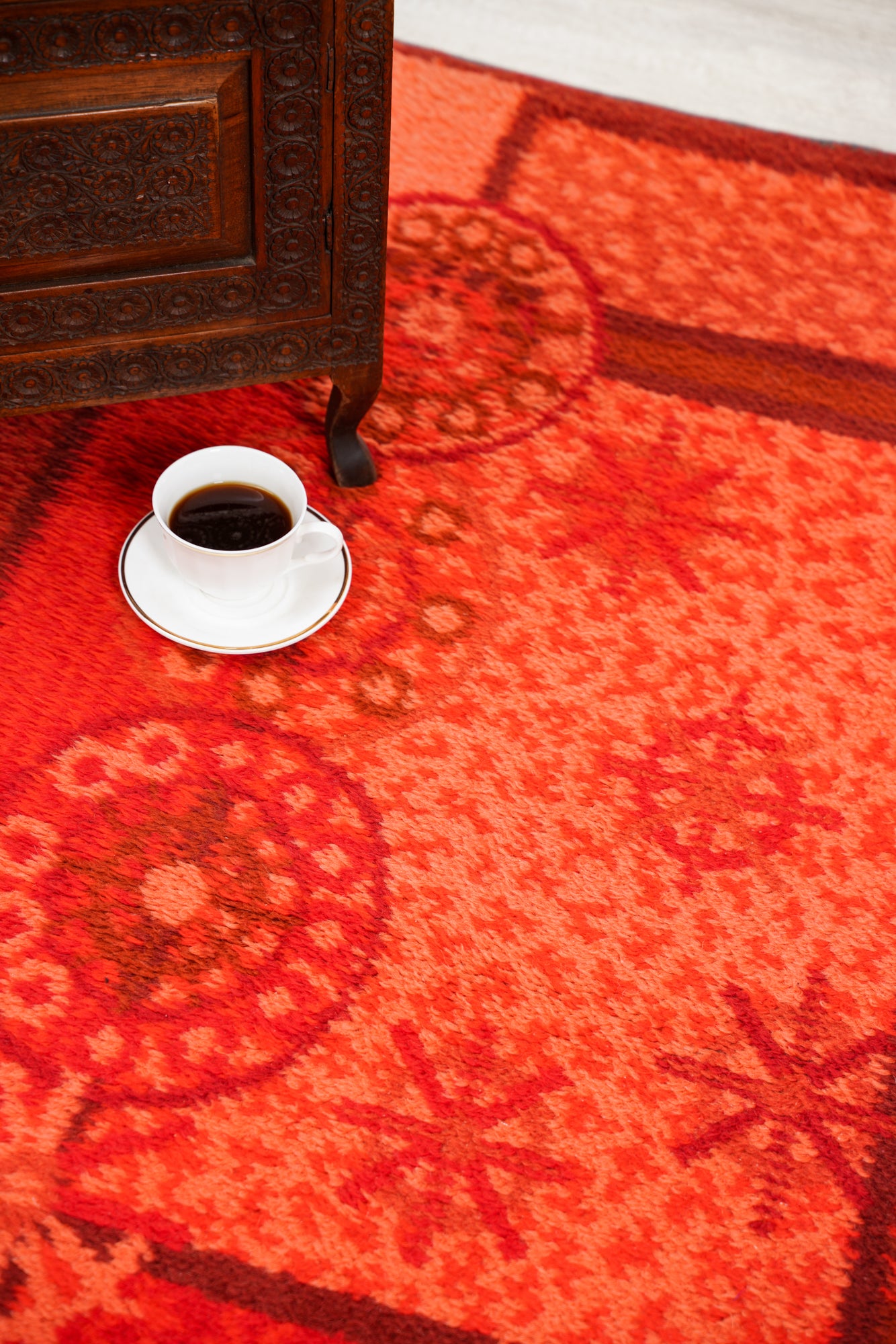 Vintage Scandinavian Rya Rug 5'2" x 3'