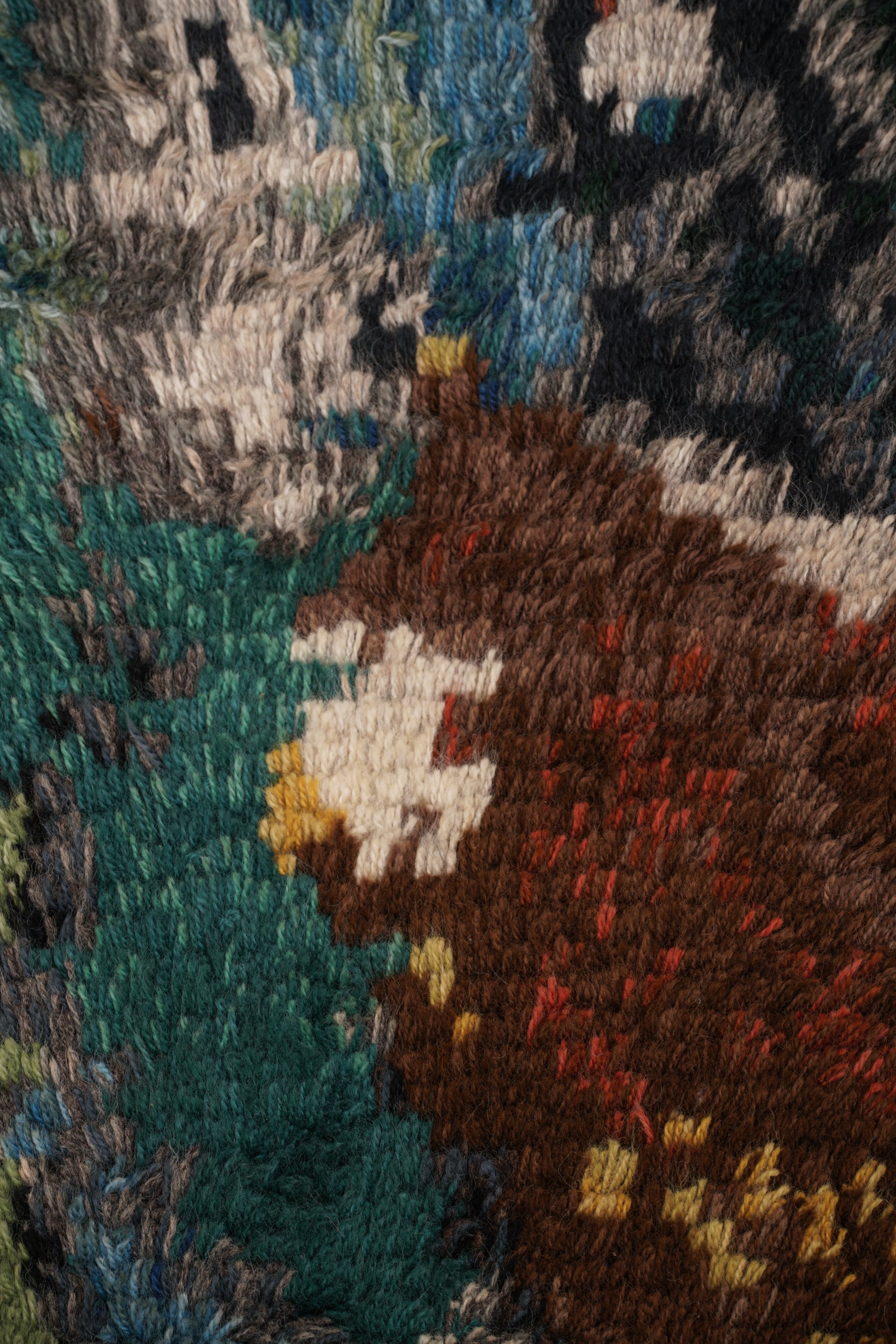 Vintage Scandinavian Rya Rug 4'3" x 2'6"