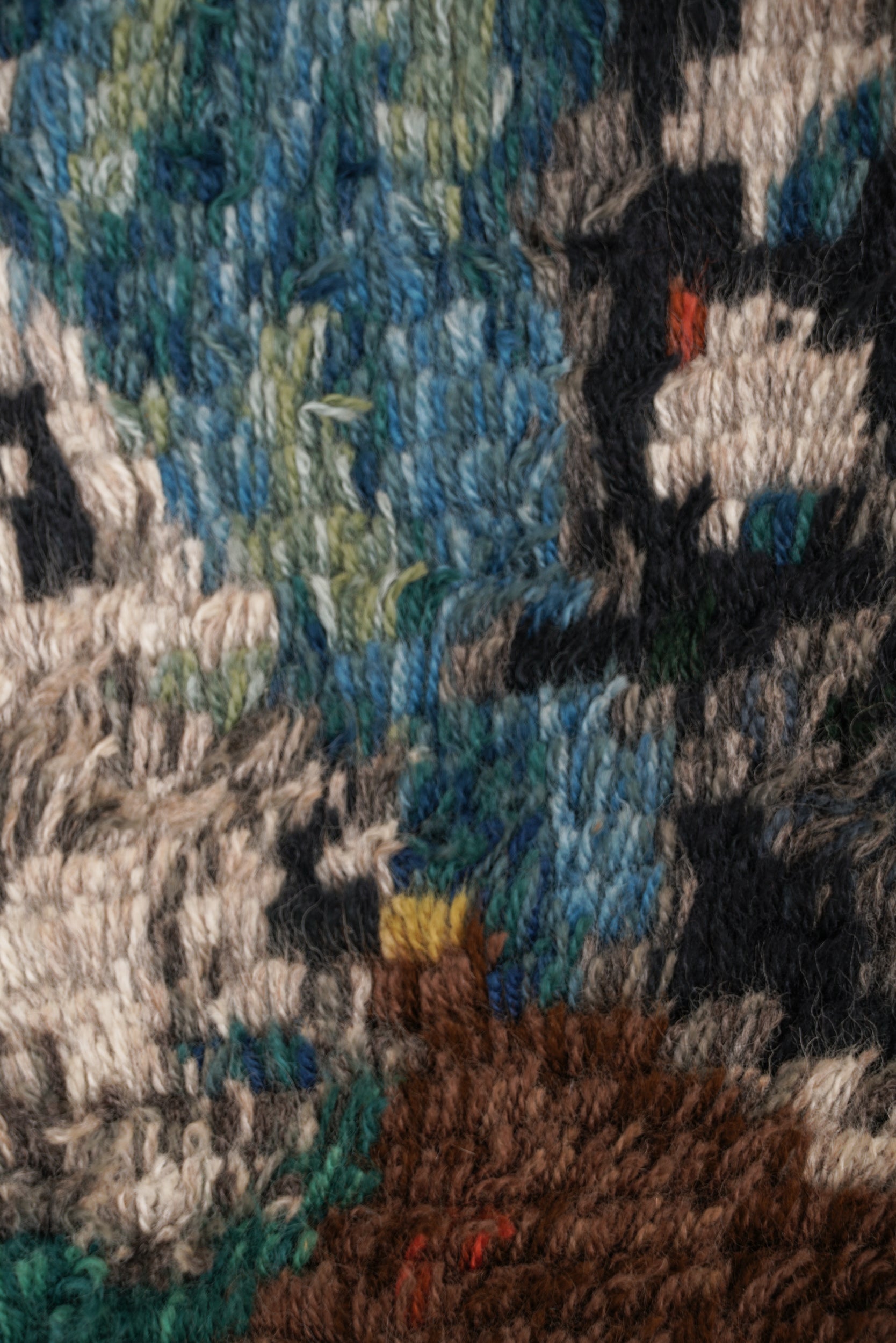 Vintage Scandinavian Rya Rug 4'3" x 2'6"