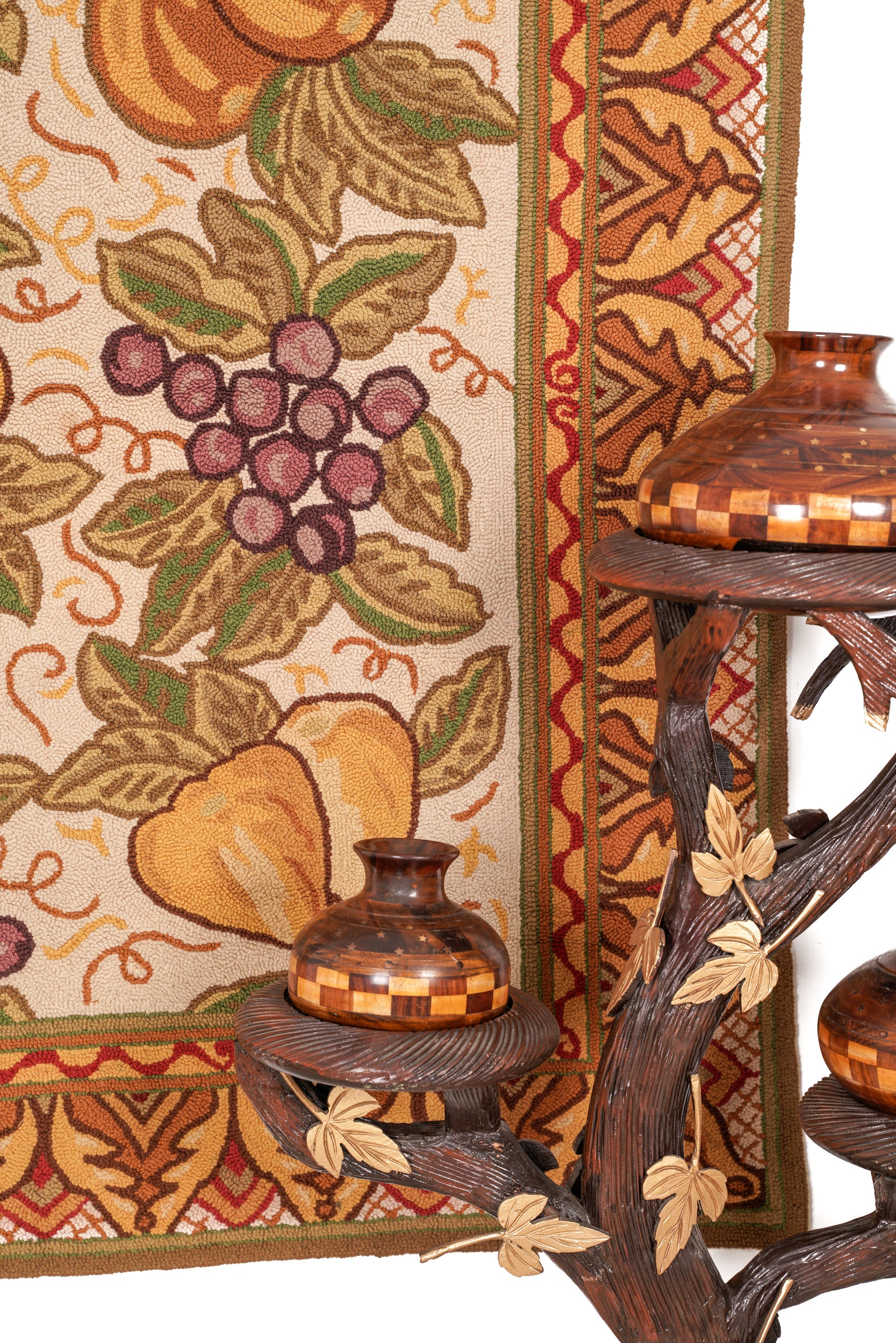 Vintage American Hook Rug 5'2" x 3'4"