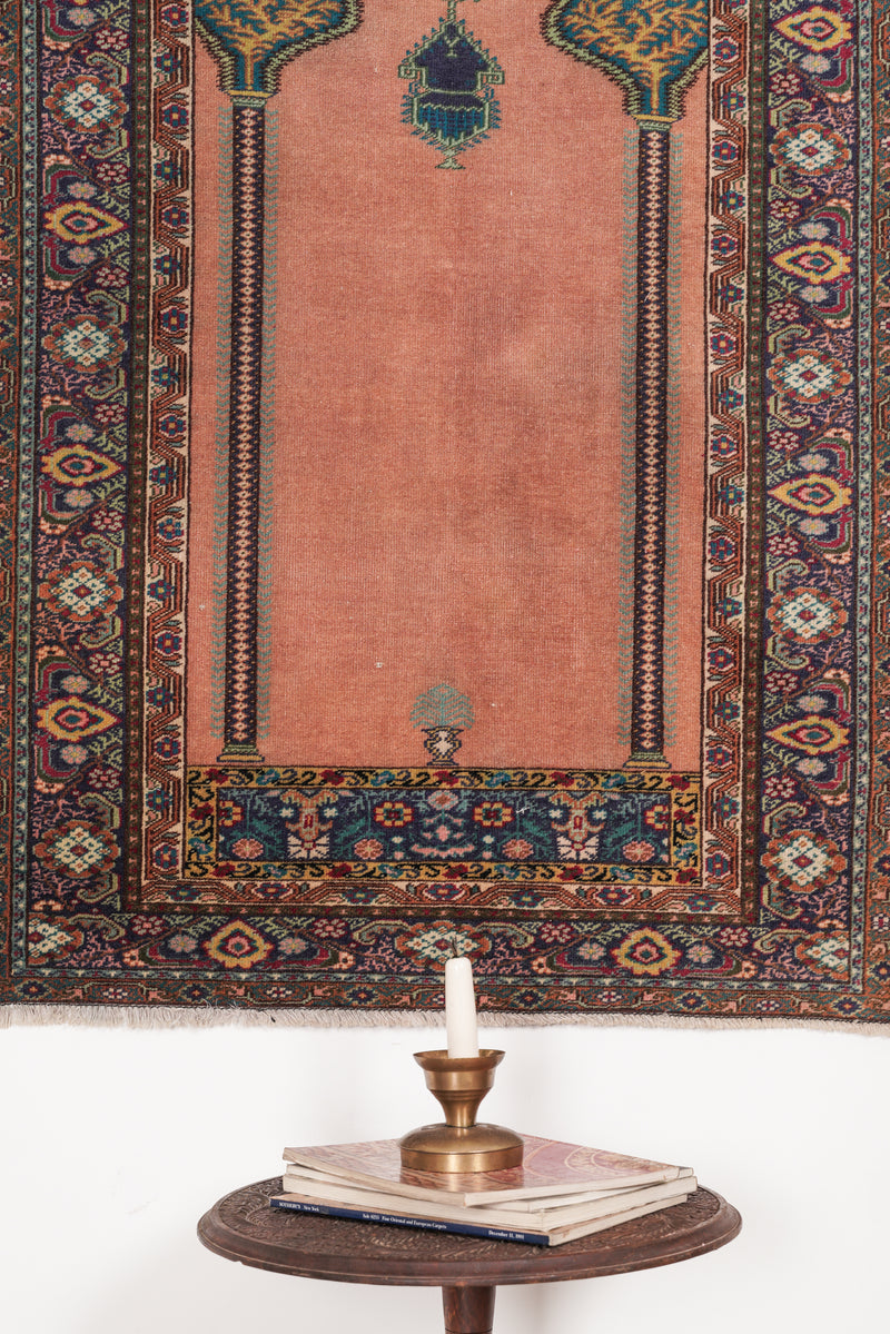 Vintage Turkish Prayer Rug 4'6" x 3'1"