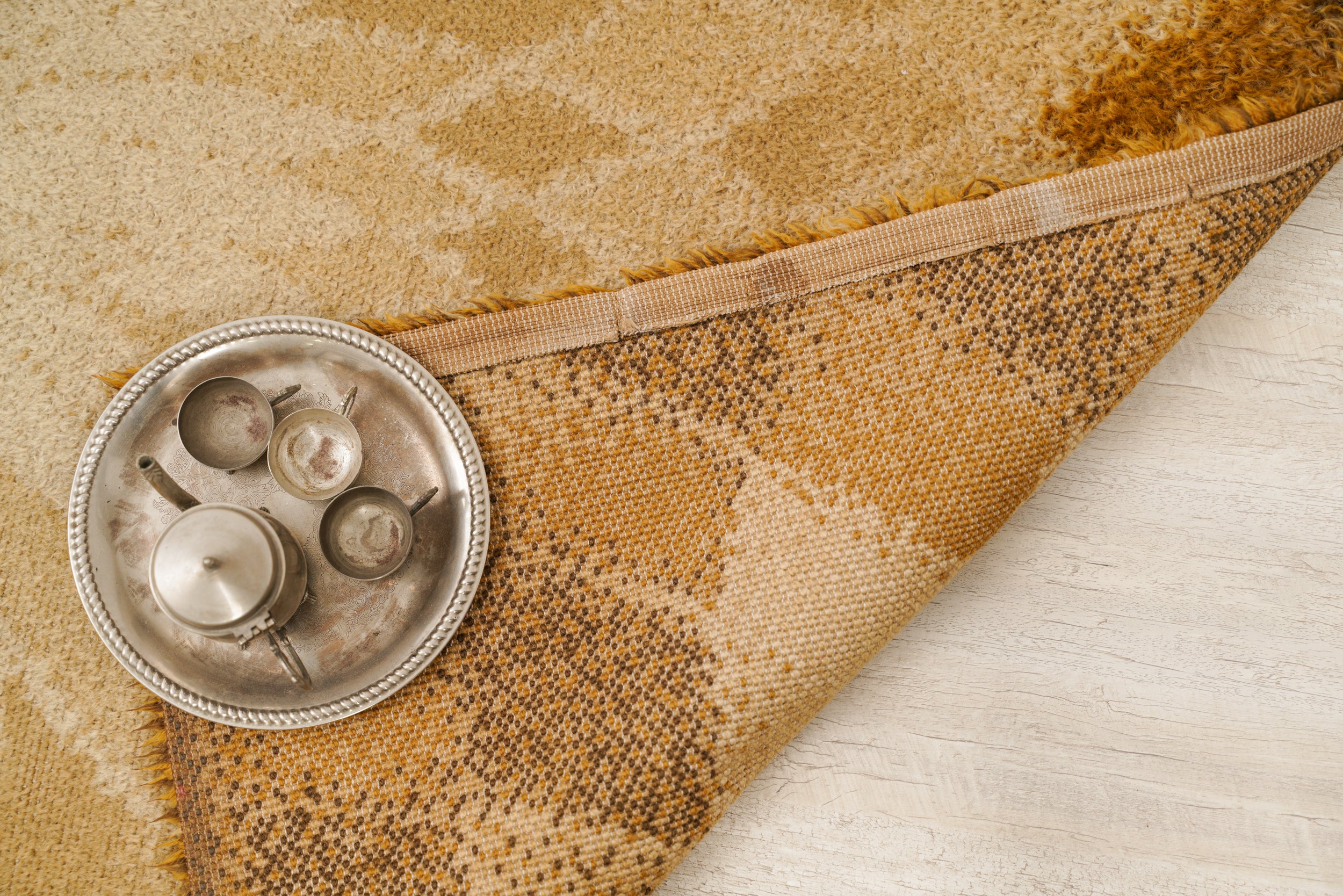 Vintage Scandinavian Rya Rug 5'10" x 4'