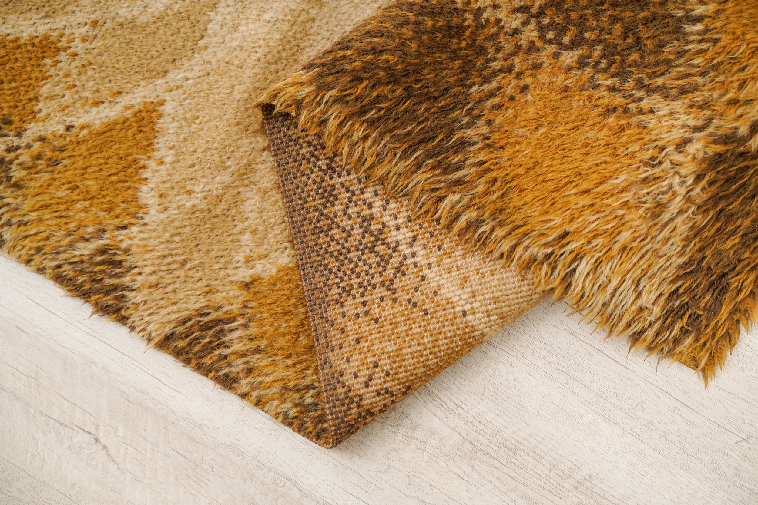 Vintage Scandinavian Rya Rug 5'10" x 4'