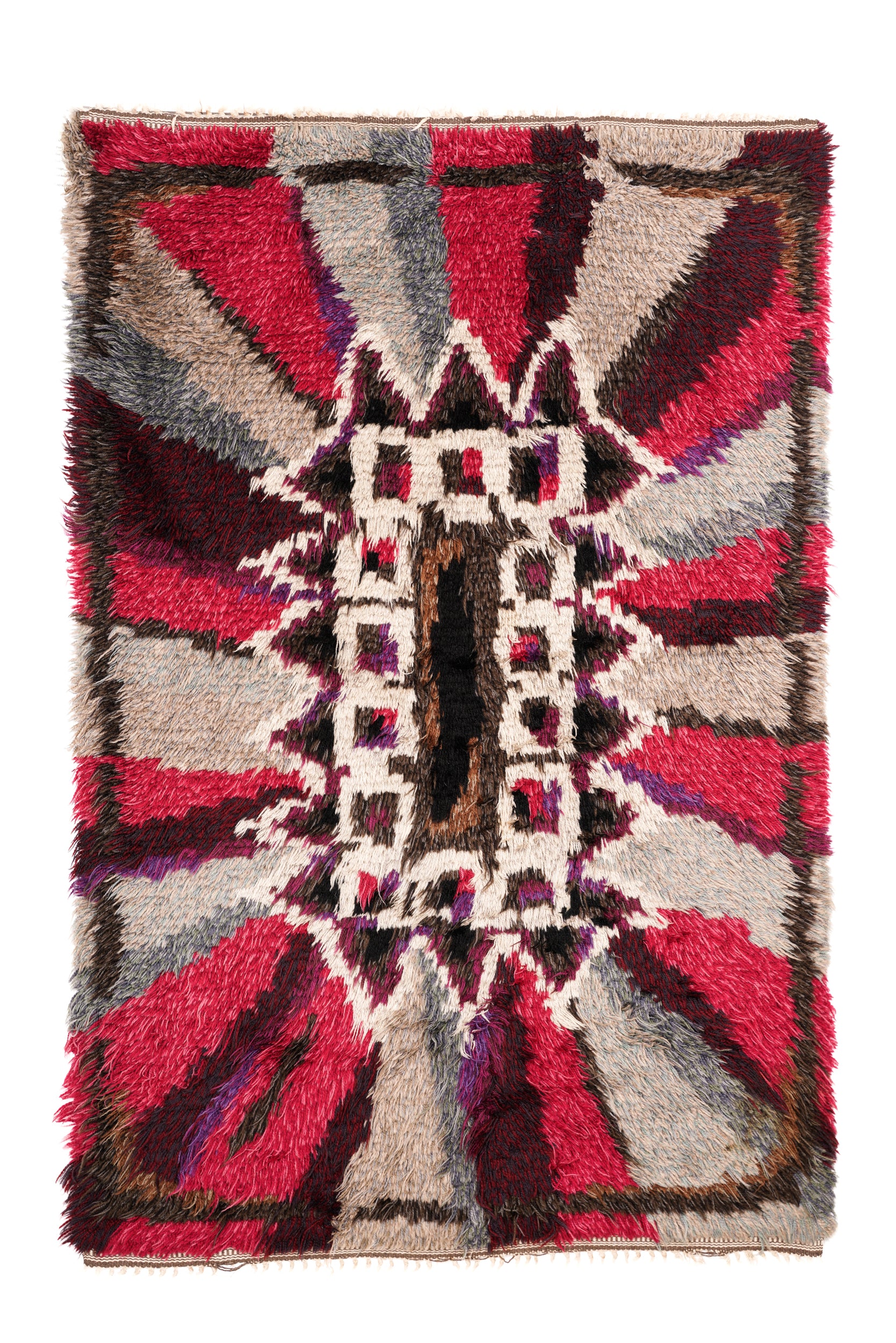 Vintage Scandinavian Rya Rug 5'4" x 3'8"