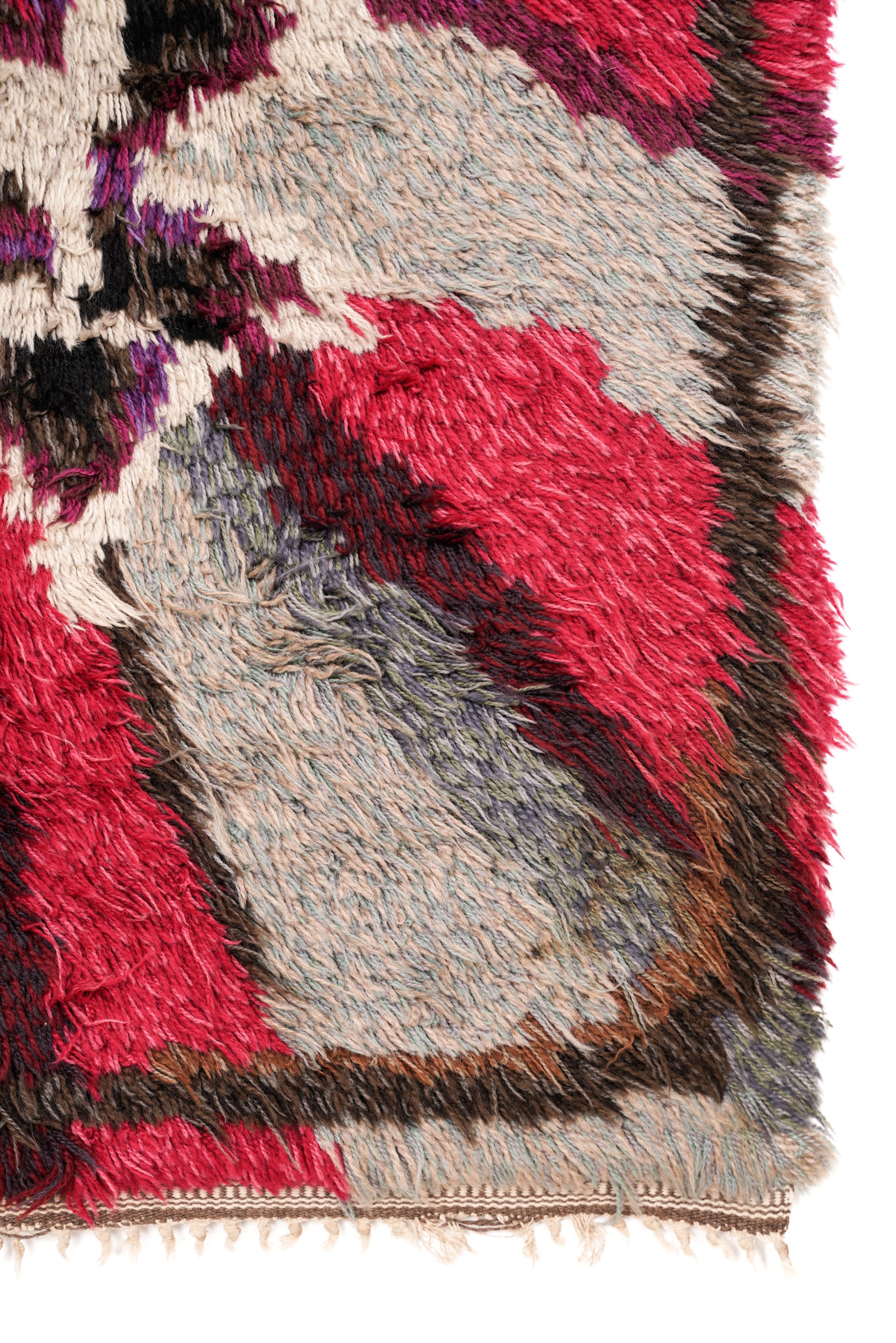 Vintage Scandinavian Rya Rug 5'4" x 3'8"
