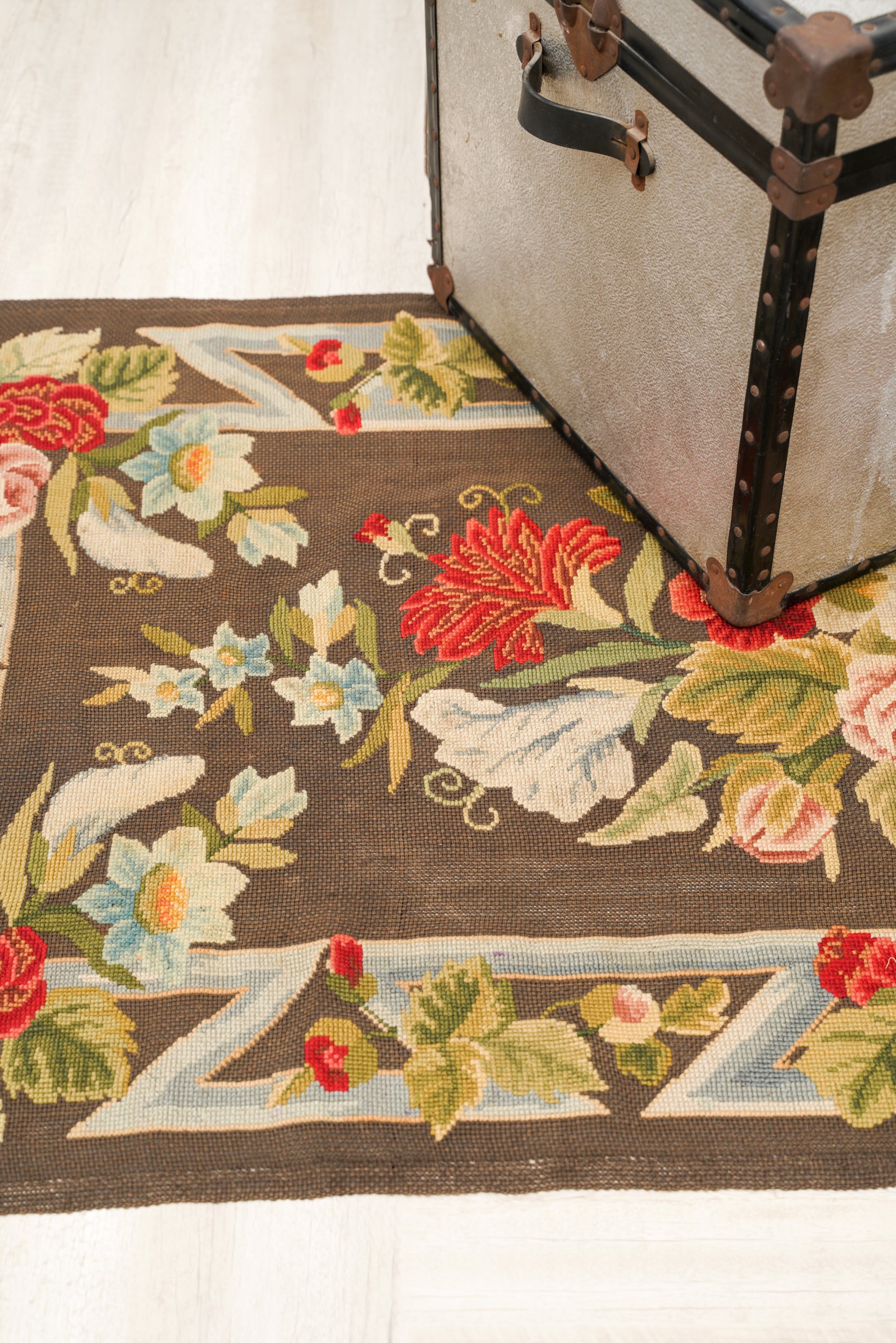 Antique English Needle Point Tapestry 5'7" x 3'