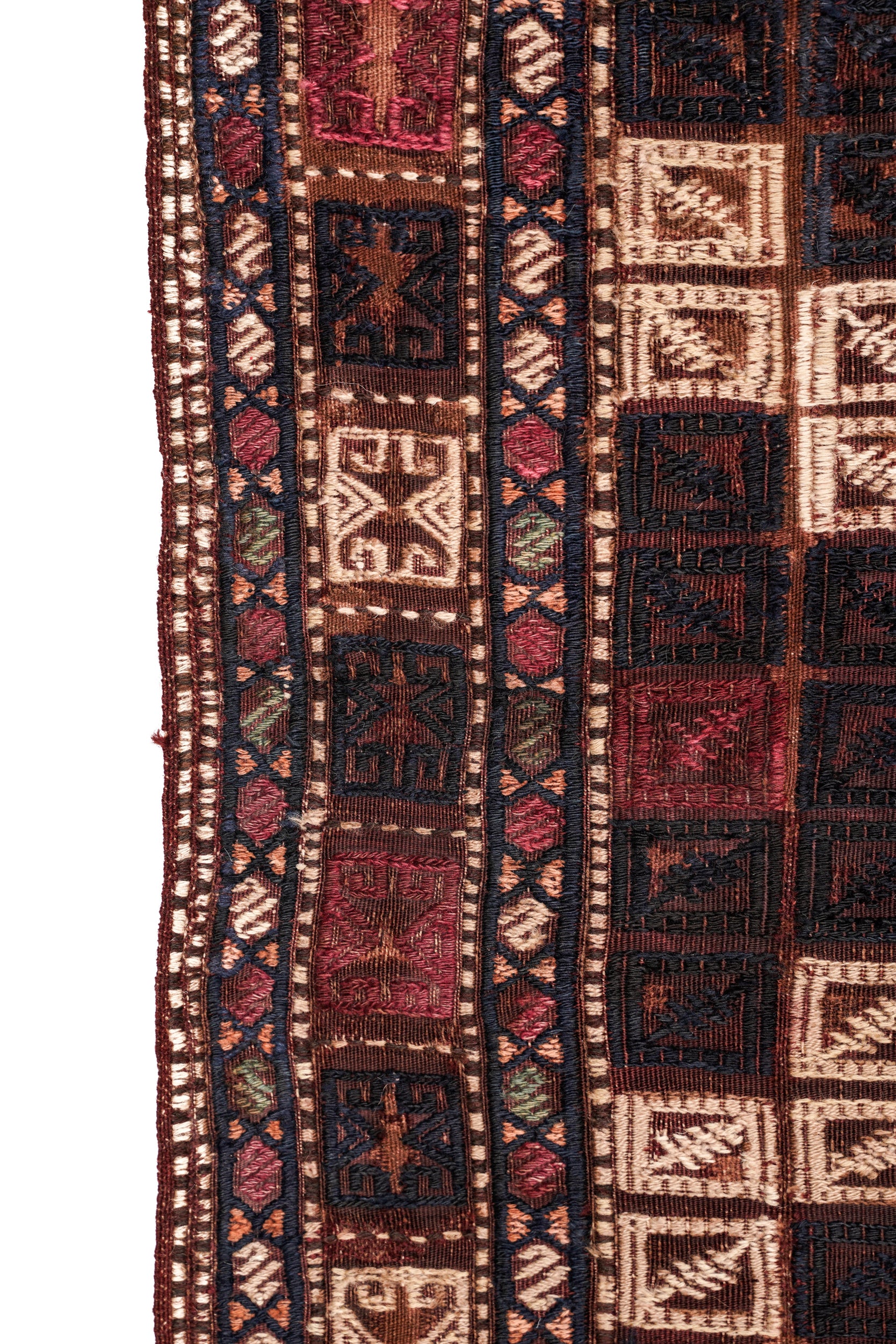 Antique Tribal Caucasian Soumak Kilim 6' x 5'