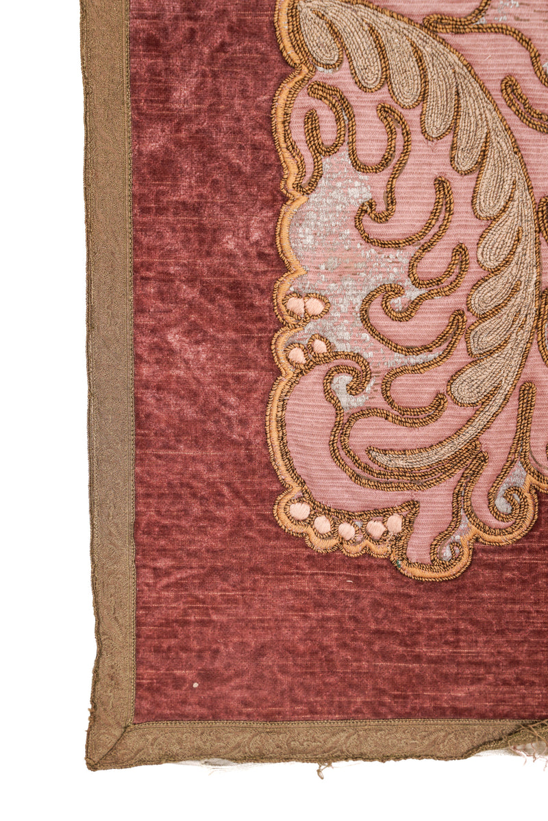 Antique French Doily Textile 3'1" x 1'4"
