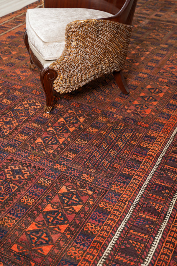 Antique Baloch Tribal Rug 16'1" x 8'7"