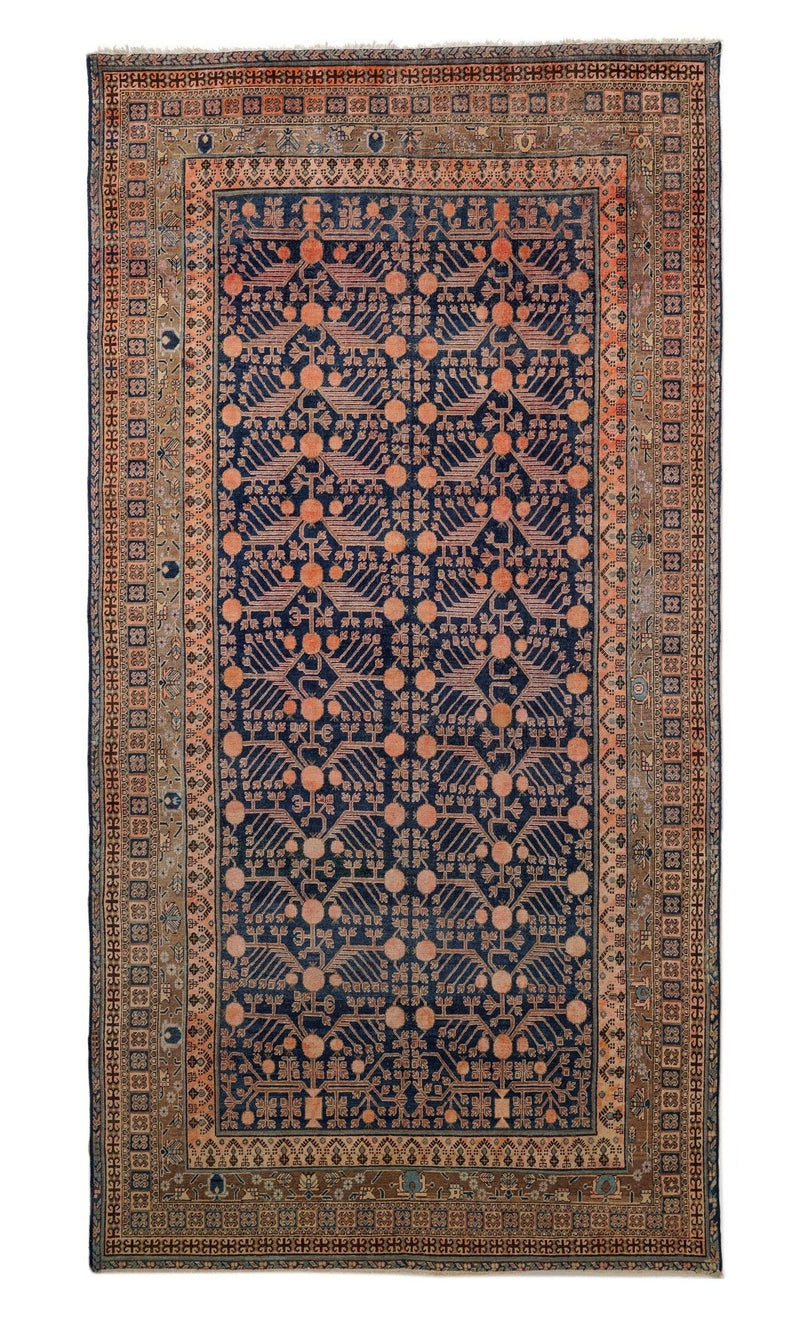 Antique Samarkand Khotan Rug 13' x 6'6"