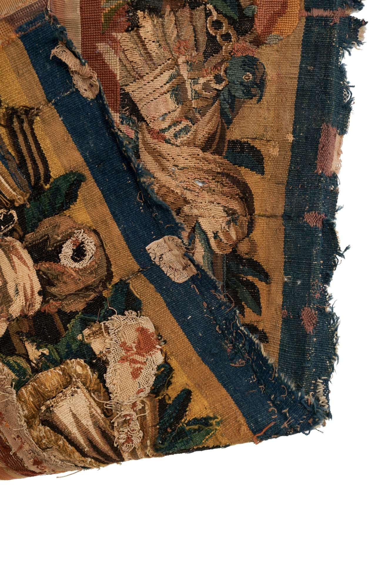 Antique Brussels Tapestry Fragment 7'4" x 1'1"