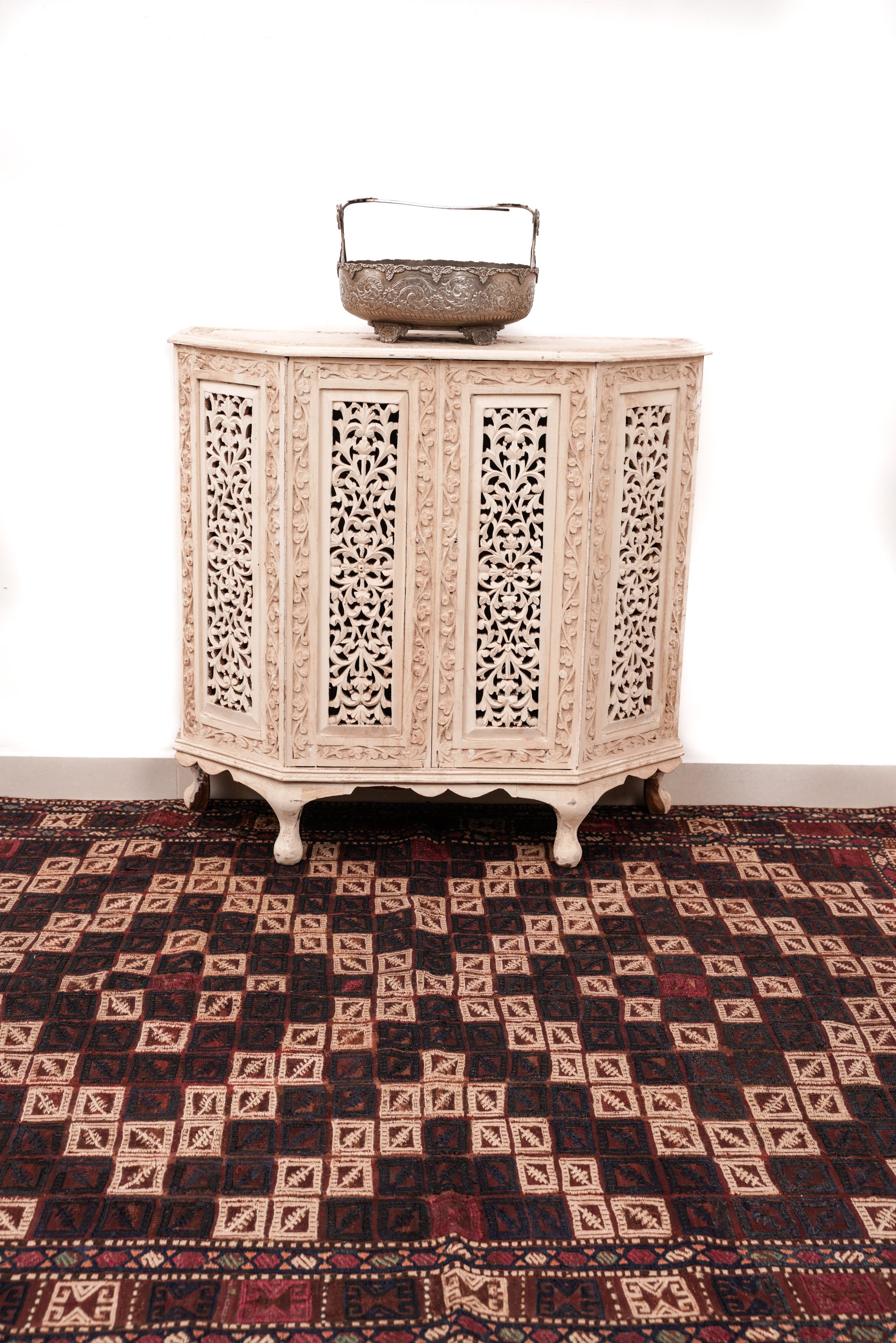 Antique Tribal Caucasian Soumak Kilim 6' x 5'